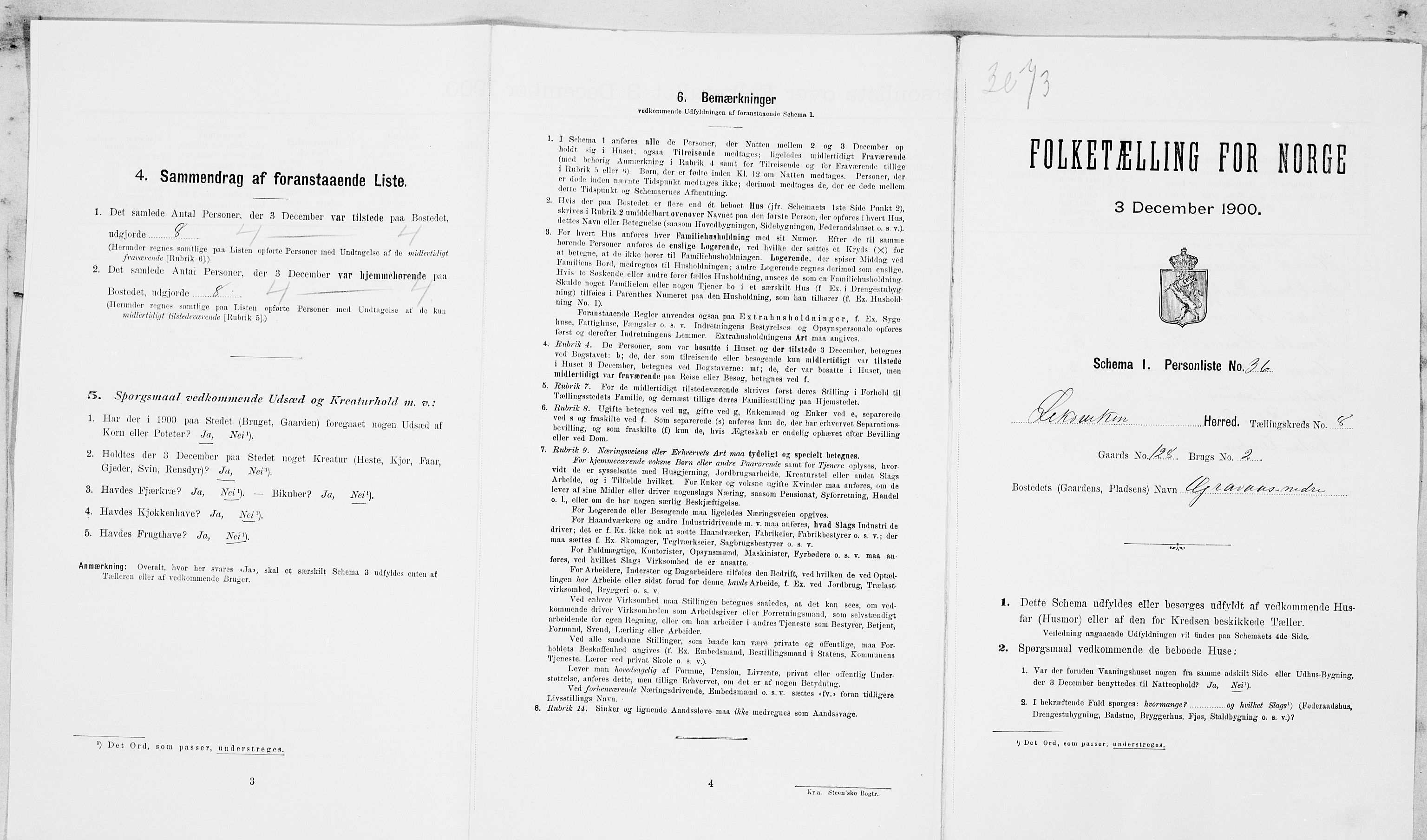 SAT, Folketelling 1900 for 1718 Leksvik herred, 1900, s. 977