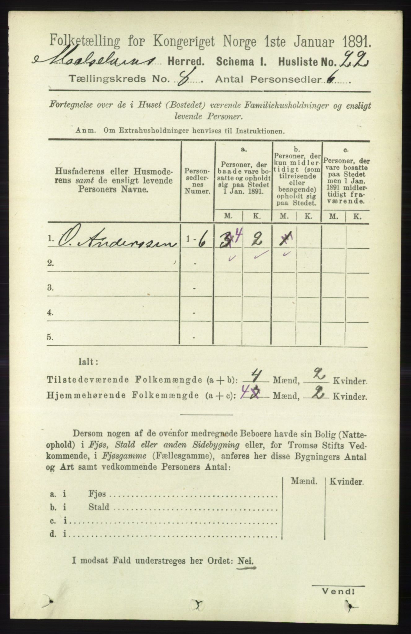 RA, Folketelling 1891 for 1924 Målselv herred, 1891, s. 2521