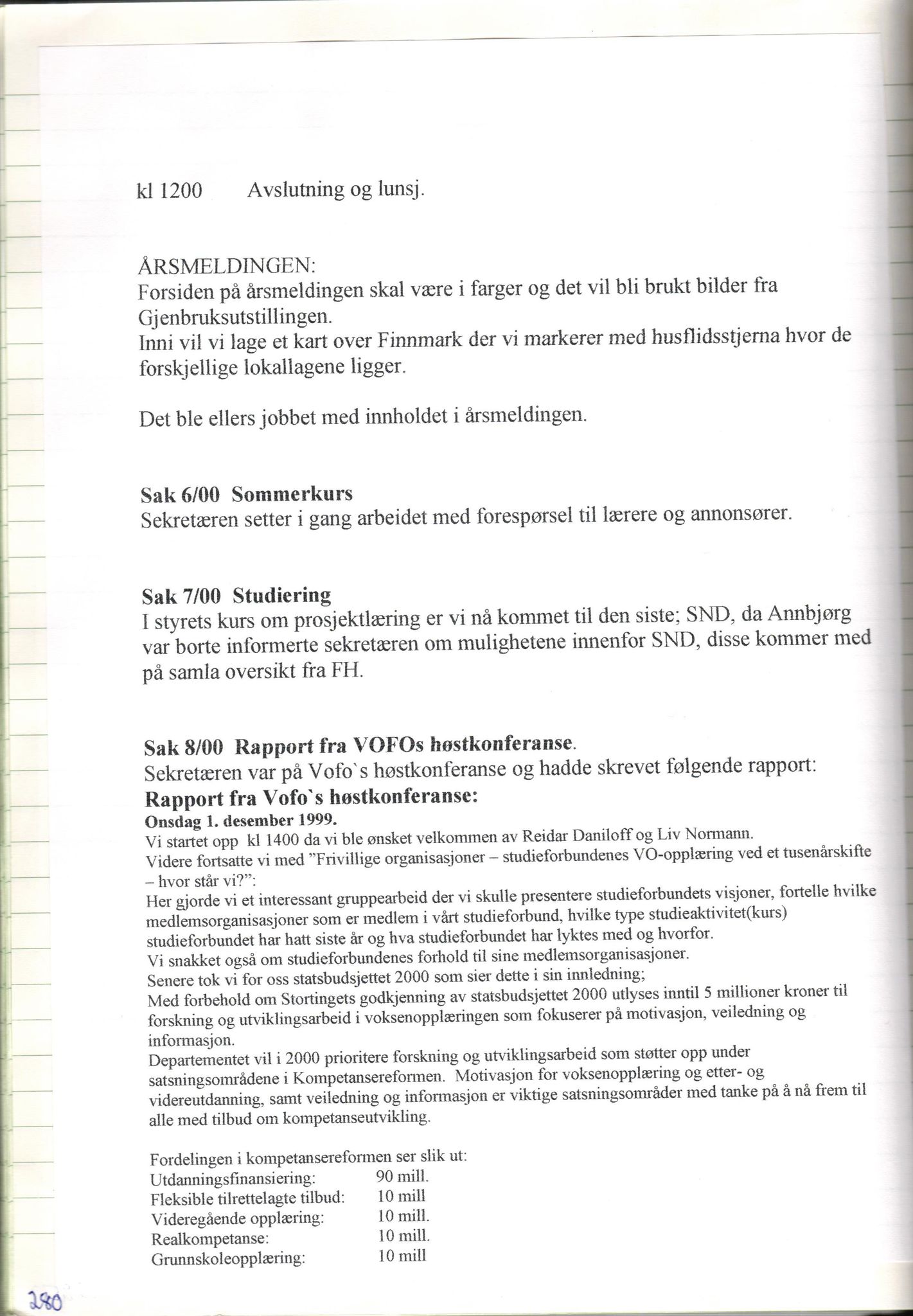 Finnmark Husflidslag, FMFB/A-1134/A/L0004: Møtebok, 1995-2000, s. 286