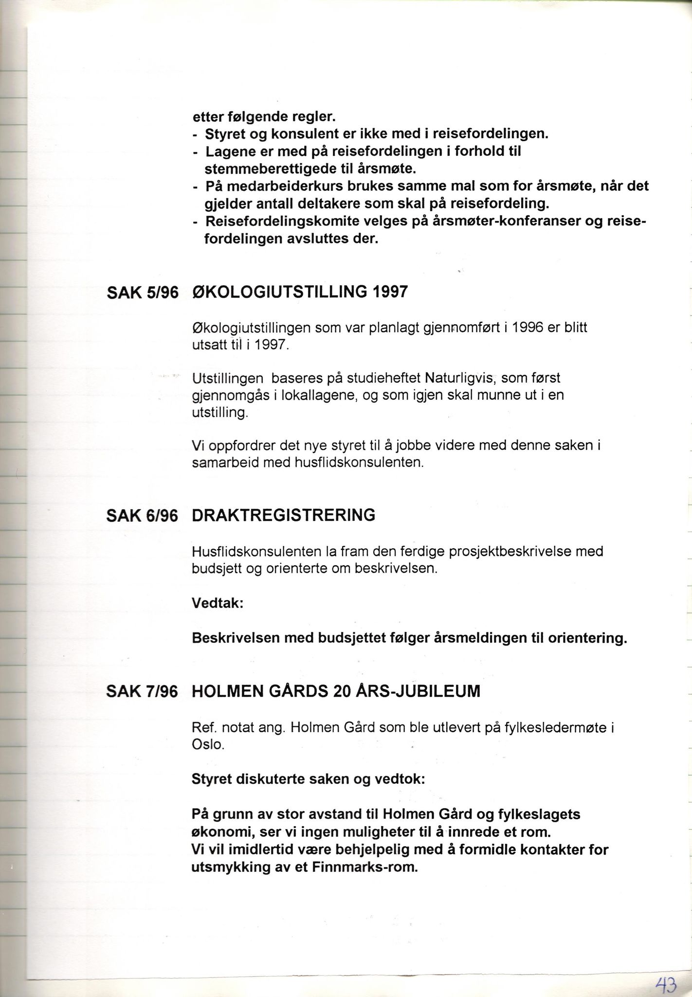 Finnmark Husflidslag, FMFB/A-1134/A/L0004: Møtebok, 1995-2000, s. 47