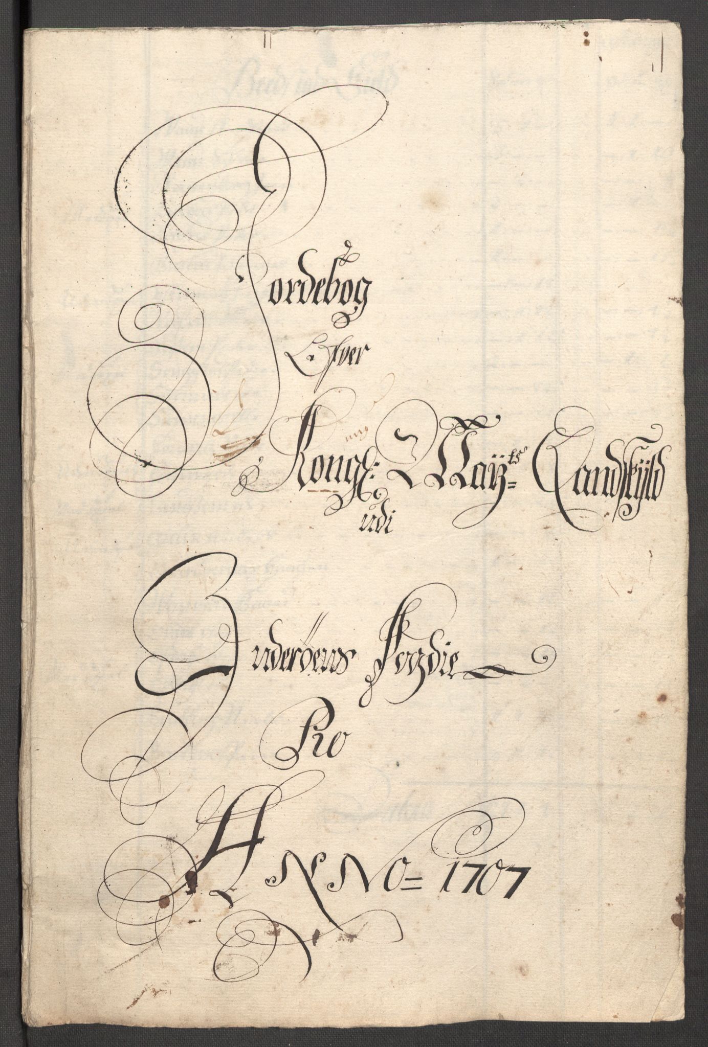 Rentekammeret inntil 1814, Reviderte regnskaper, Fogderegnskap, RA/EA-4092/R63/L4315: Fogderegnskap Inderøy, 1706-1707, s. 409