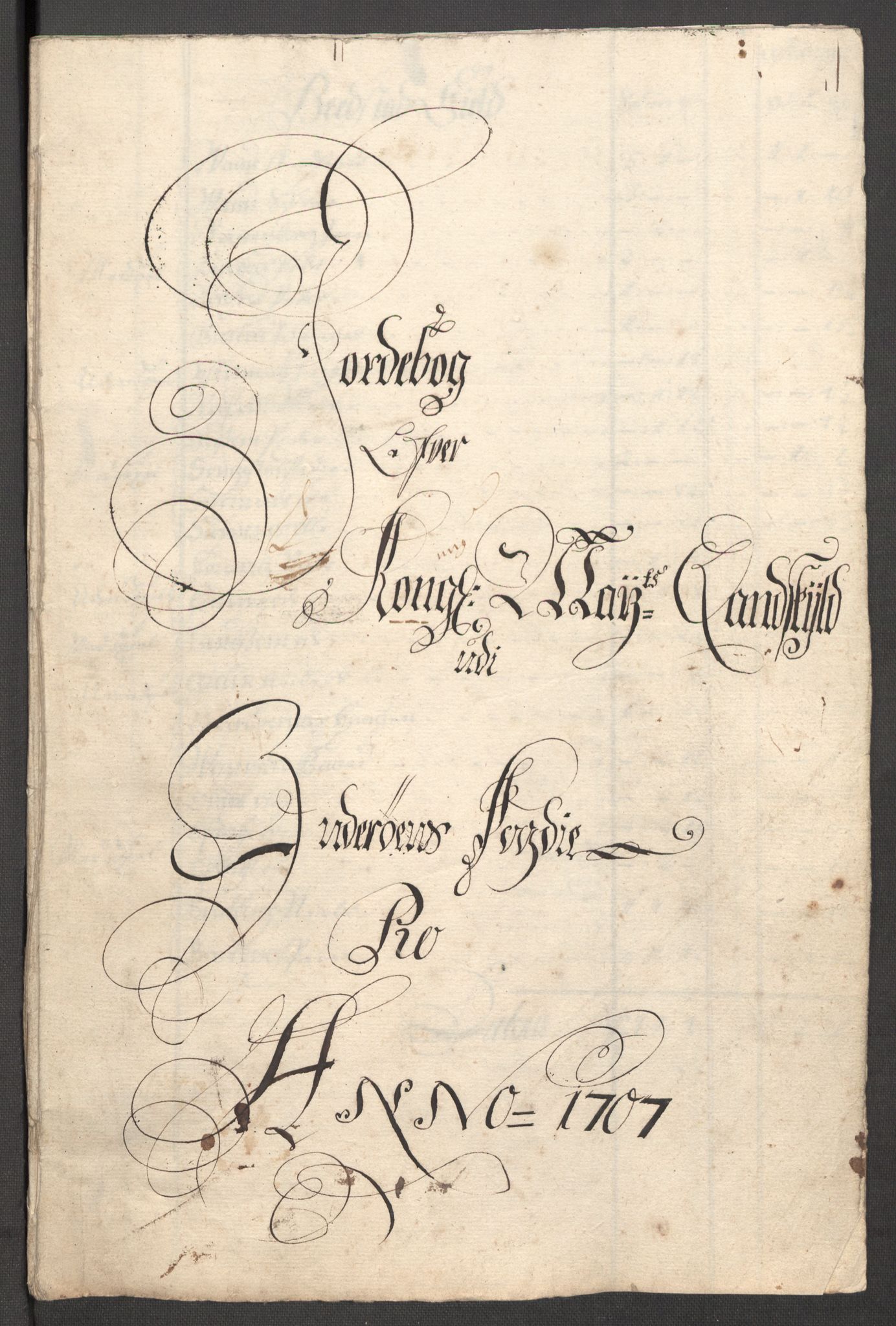 Rentekammeret inntil 1814, Reviderte regnskaper, Fogderegnskap, AV/RA-EA-4092/R63/L4315: Fogderegnskap Inderøy, 1706-1707, s. 409