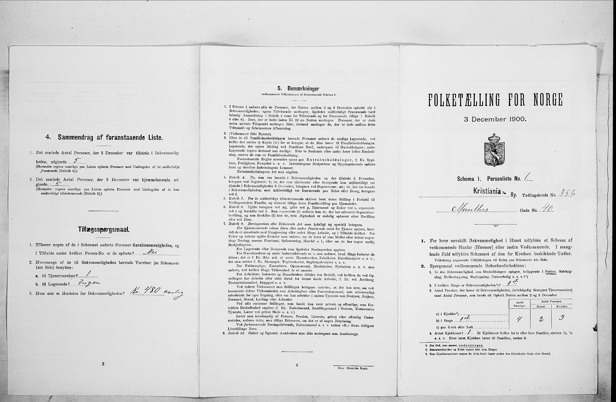 SAO, Folketelling 1900 for 0301 Kristiania kjøpstad, 1900, s. 61829