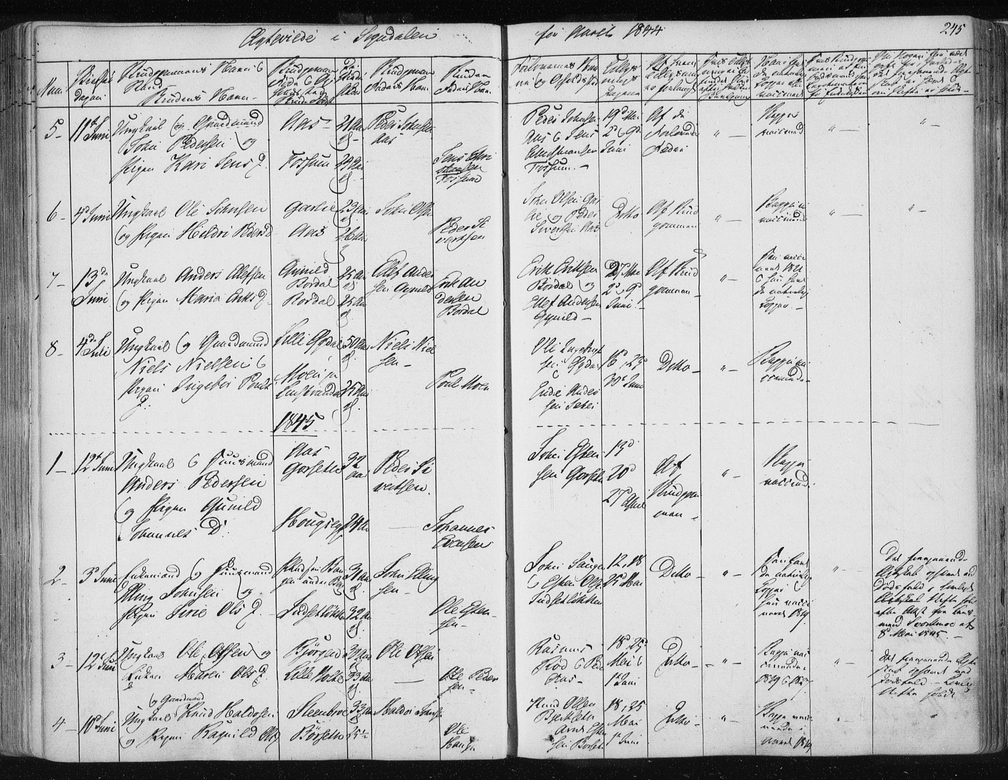 Ministerialprotokoller, klokkerbøker og fødselsregistre - Sør-Trøndelag, AV/SAT-A-1456/687/L0999: Ministerialbok nr. 687A05 /3, 1843-1848, s. 245
