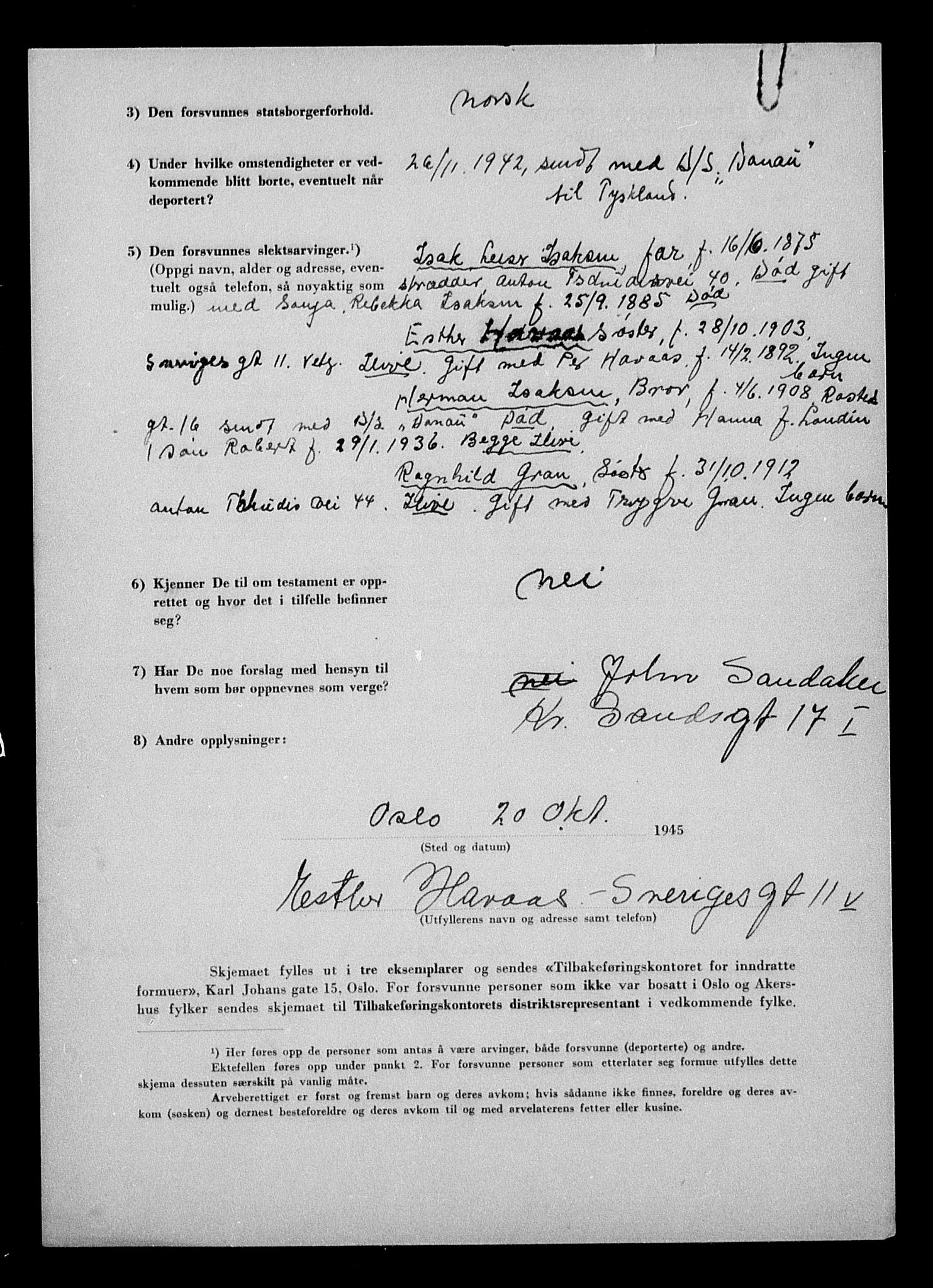 Justisdepartementet, Tilbakeføringskontoret for inndratte formuer, RA/S-1564/H/Hc/Hcc/L0945: --, 1945-1947, s. 602