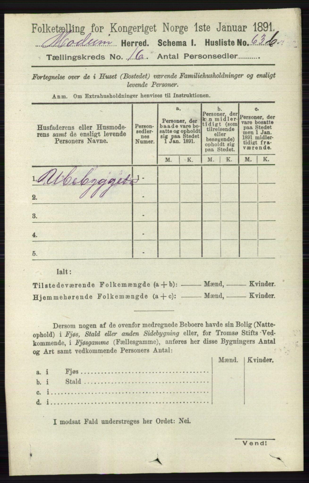 RA, Folketelling 1891 for 0623 Modum herred, 1891, s. 6179