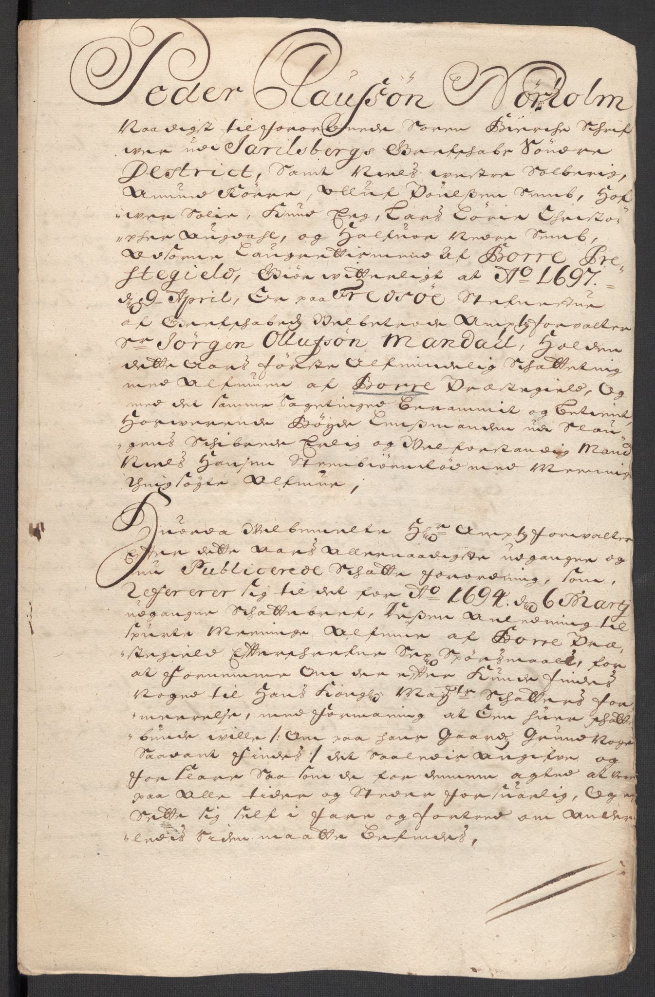 Rentekammeret inntil 1814, Reviderte regnskaper, Fogderegnskap, RA/EA-4092/R32/L1868: Fogderegnskap Jarlsberg grevskap, 1697-1699, s. 66