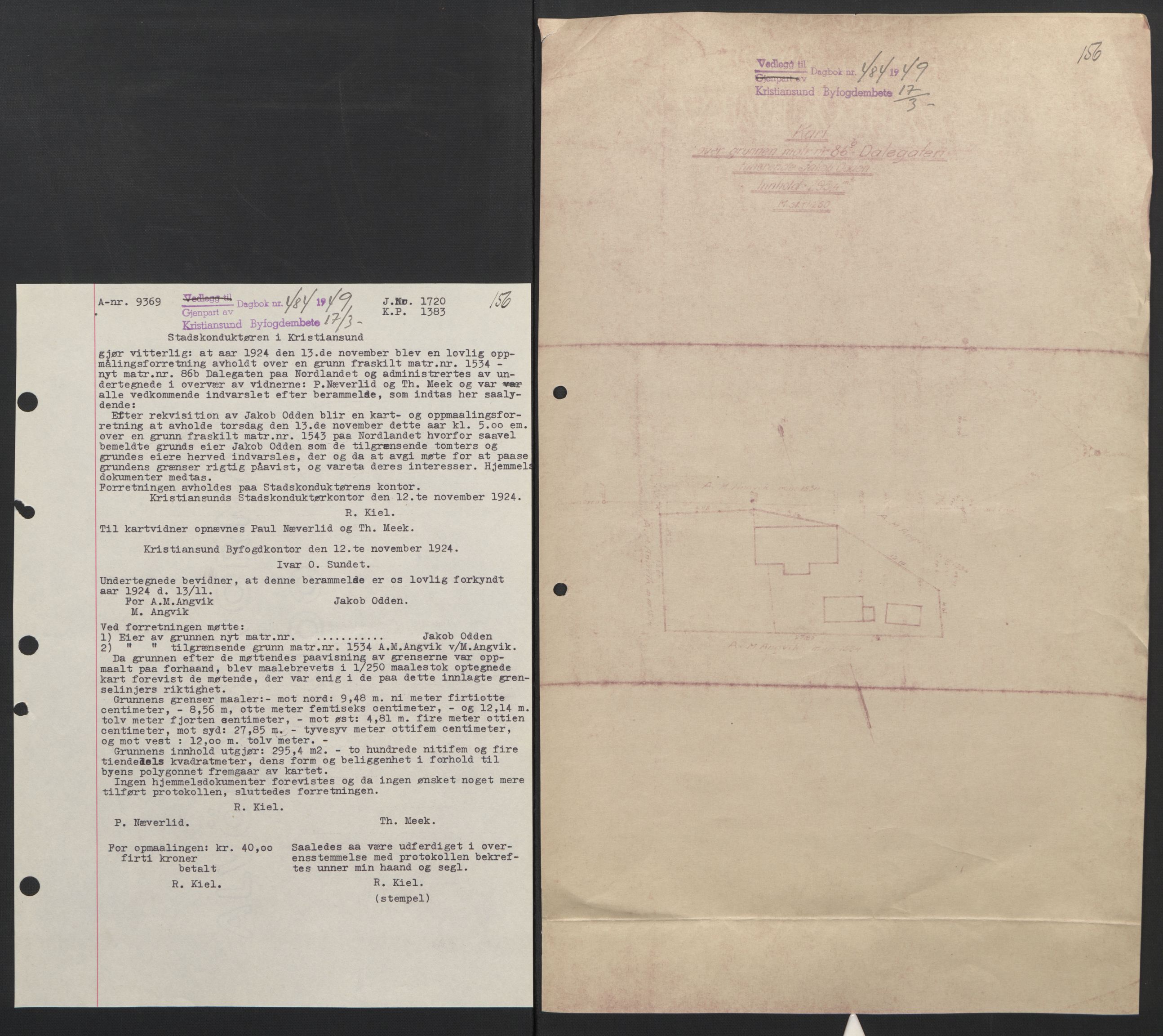 Kristiansund byfogd, AV/SAT-A-4587/A/27: Pantebok nr. 42, 1947-1950, Dagboknr: 484/1949