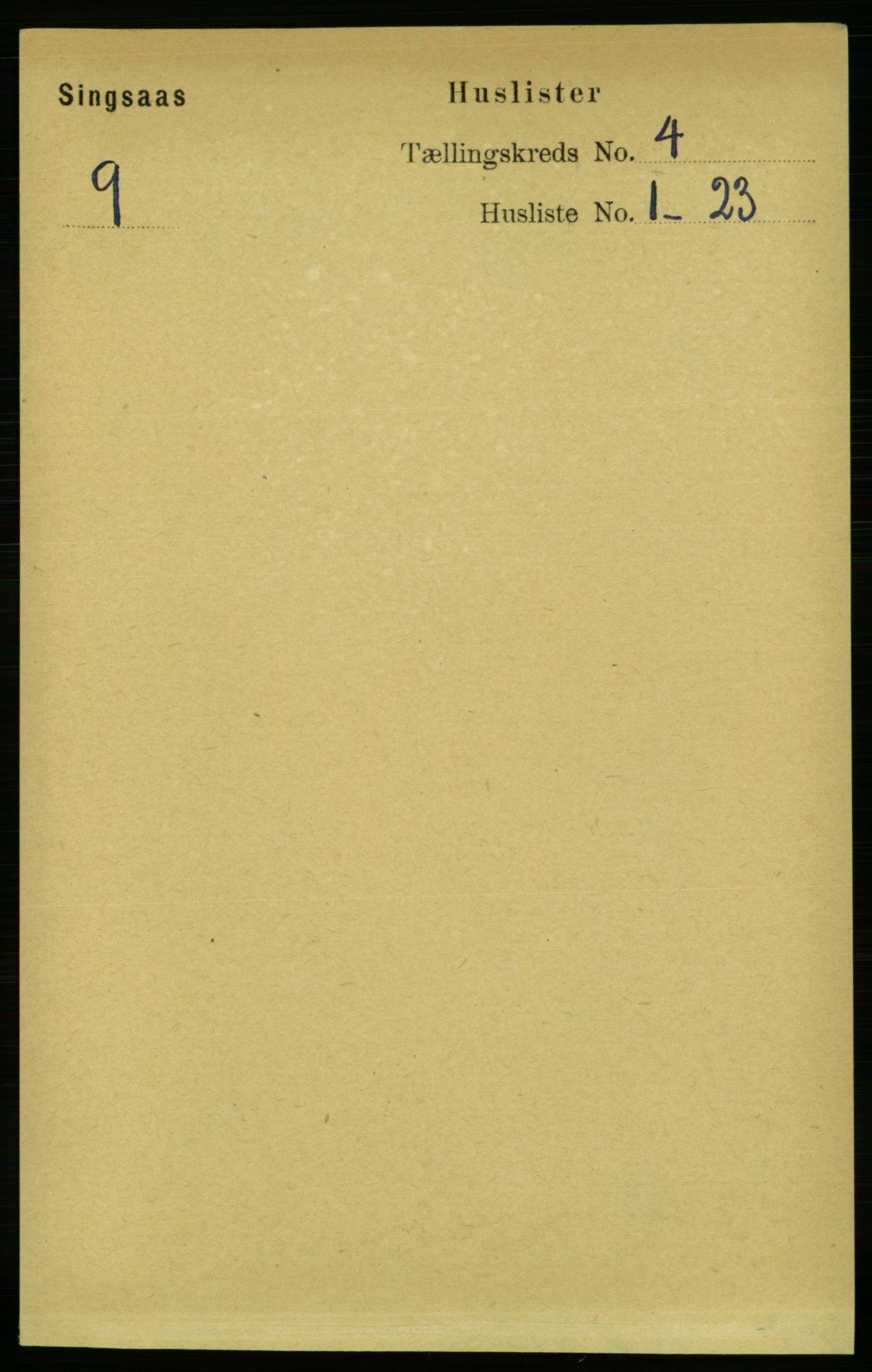 RA, Folketelling 1891 for 1646 Singsås herred, 1891, s. 811
