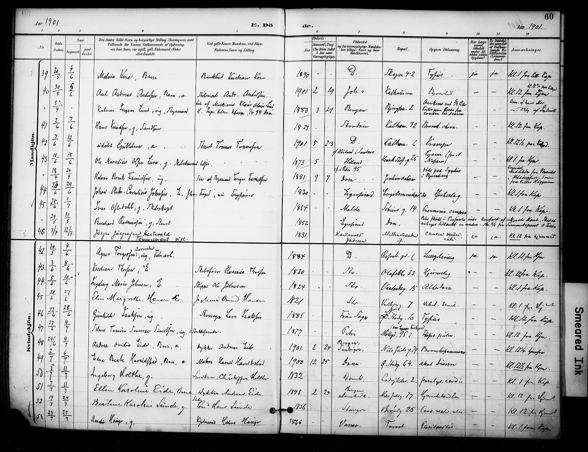 Domkirken sokneprestkontor, SAST/A-101812/001/30/30BA/L0032: Ministerialbok nr. A 31, 1896-1917, s. 60