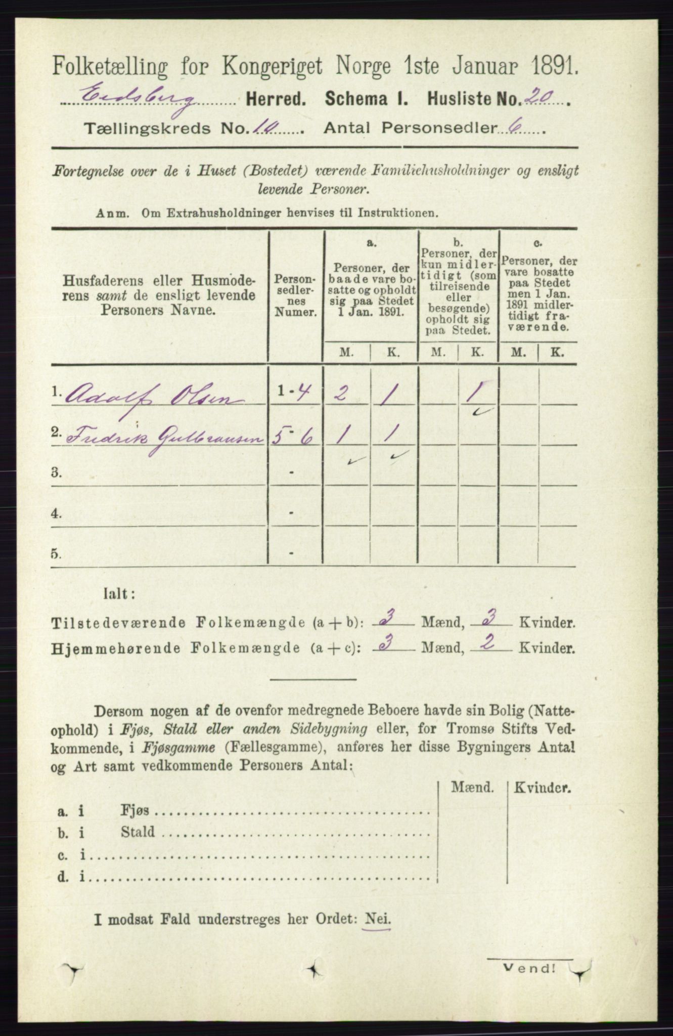 RA, Folketelling 1891 for 0125 Eidsberg herred, 1891, s. 5556