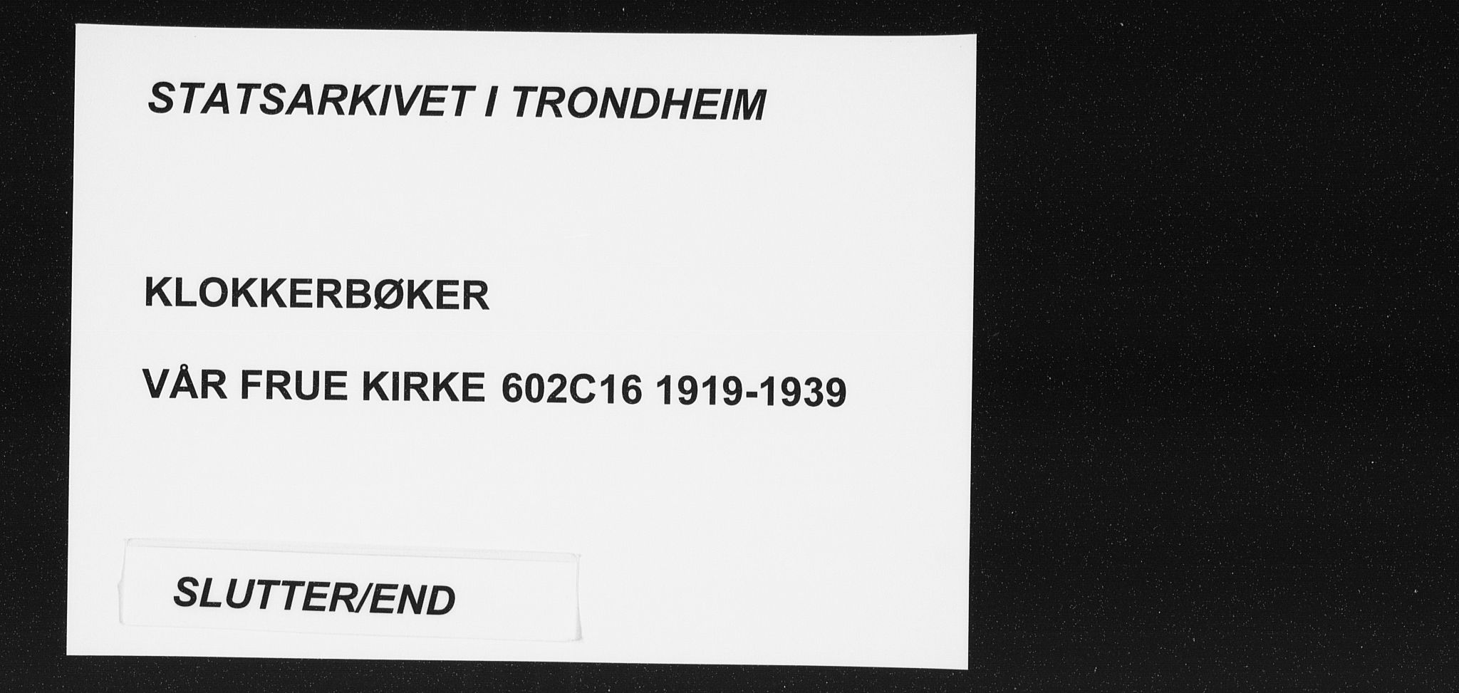 Ministerialprotokoller, klokkerbøker og fødselsregistre - Sør-Trøndelag, AV/SAT-A-1456/602/L0148: Klokkerbok nr. 602C16, 1919-1939