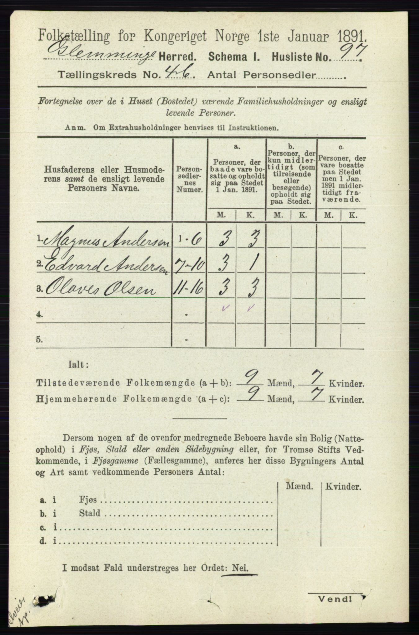 RA, Folketelling 1891 for 0132 Glemmen herred, 1891, s. 4830