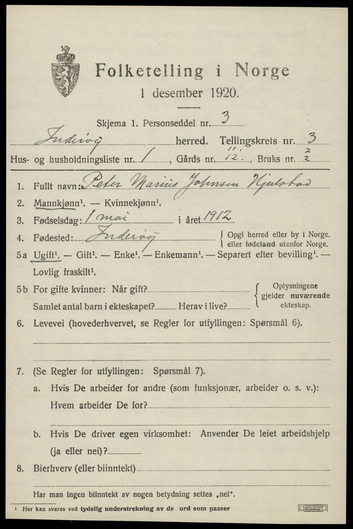 SAT, Folketelling 1920 for 1729 Inderøy herred, 1920, s. 2593