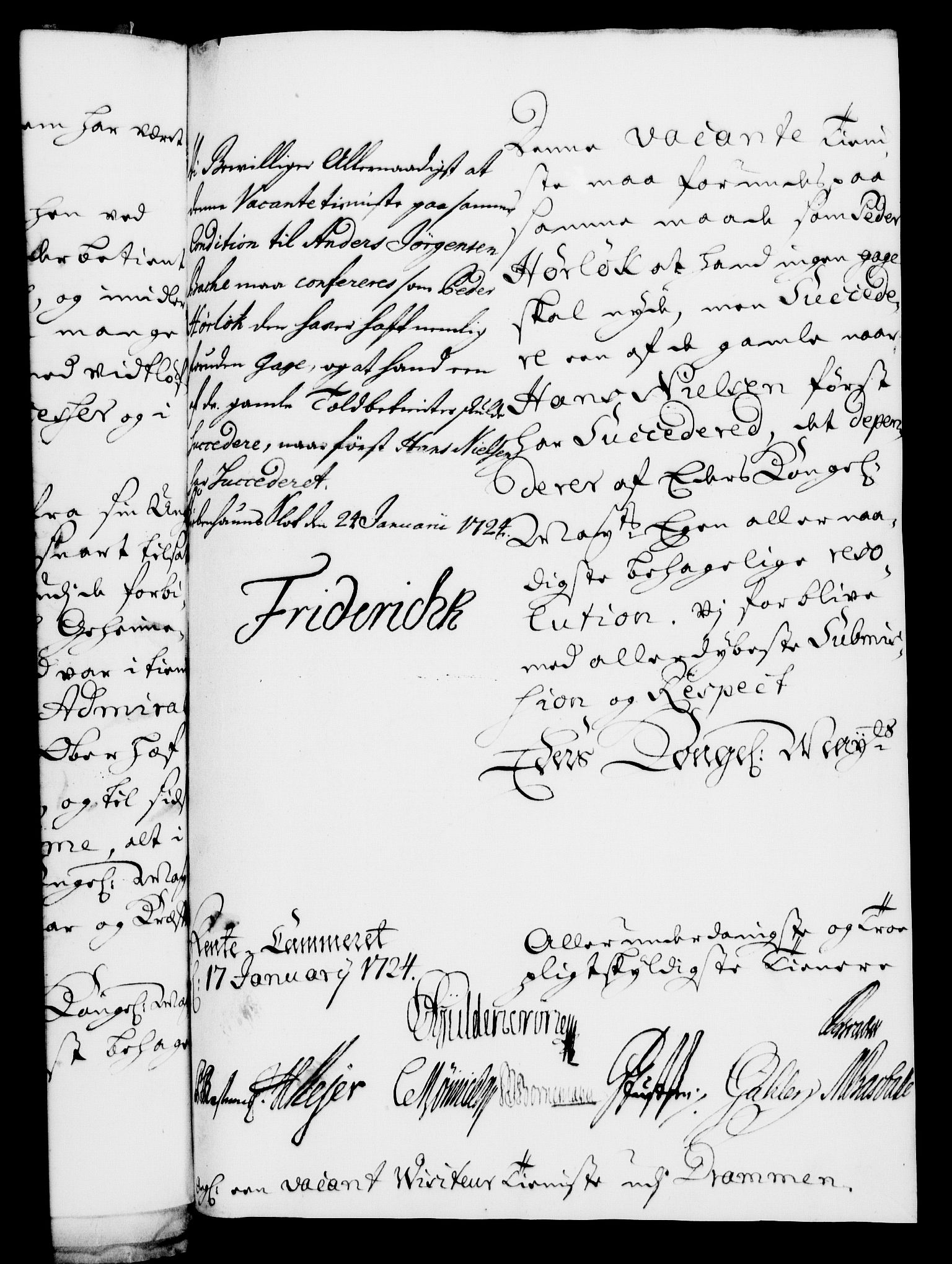 Rentekammeret, Kammerkanselliet, RA/EA-3111/G/Gf/Gfa/L0007: Norsk relasjons- og resolusjonsprotokoll (merket RK 52.7), 1724, s. 168