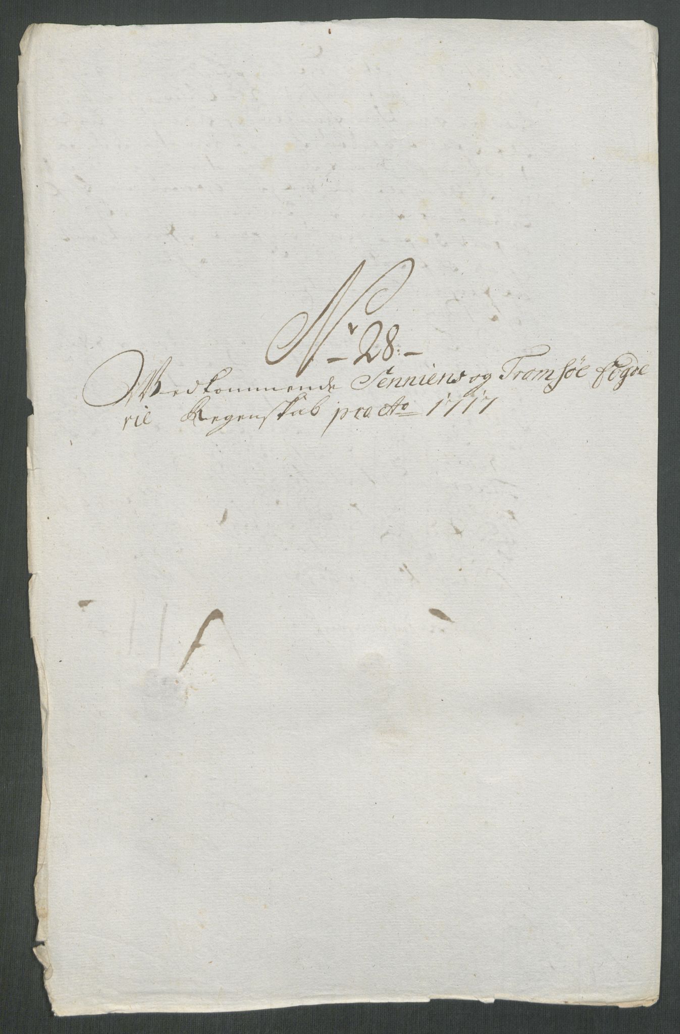 Rentekammeret inntil 1814, Reviderte regnskaper, Fogderegnskap, AV/RA-EA-4092/R68/L4763: Fogderegnskap Senja og Troms, 1717, s. 251