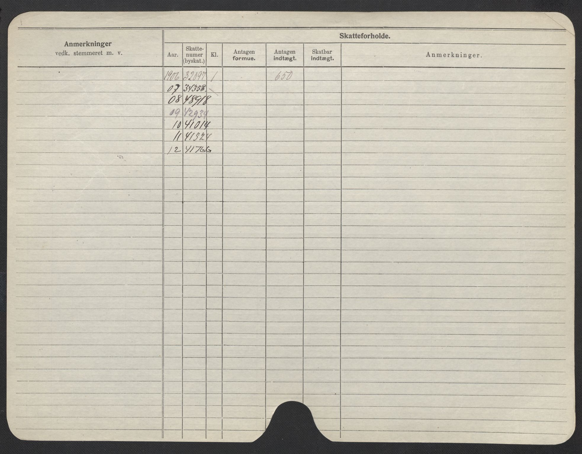 Oslo folkeregister, Registerkort, AV/SAO-A-11715/F/Fa/Fac/L0023: Kvinner, 1906-1914, s. 351b