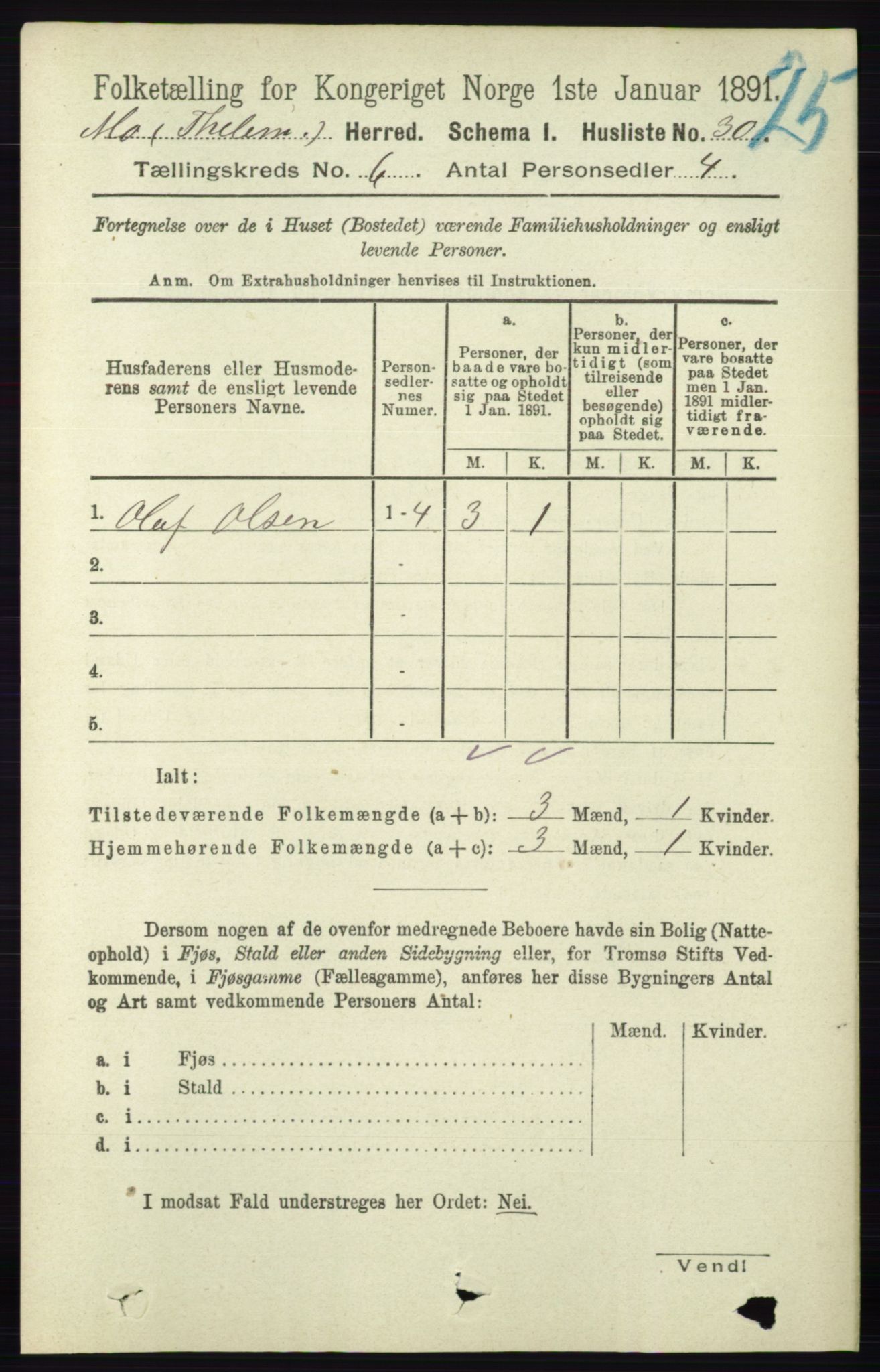 RA, Folketelling 1891 for 0832 Mo herred, 1891, s. 1511