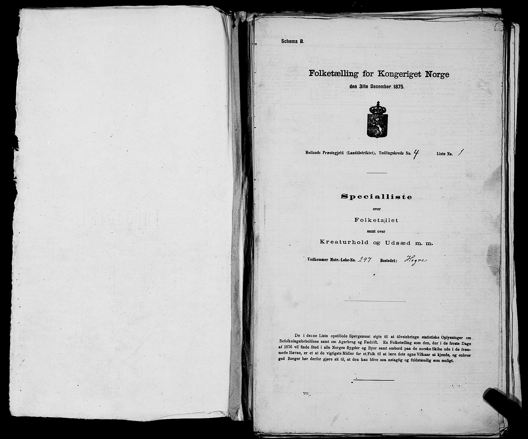 SAST, Folketelling 1875 for 1123L Høyland prestegjeld, Høyland sokn, 1875, s. 563