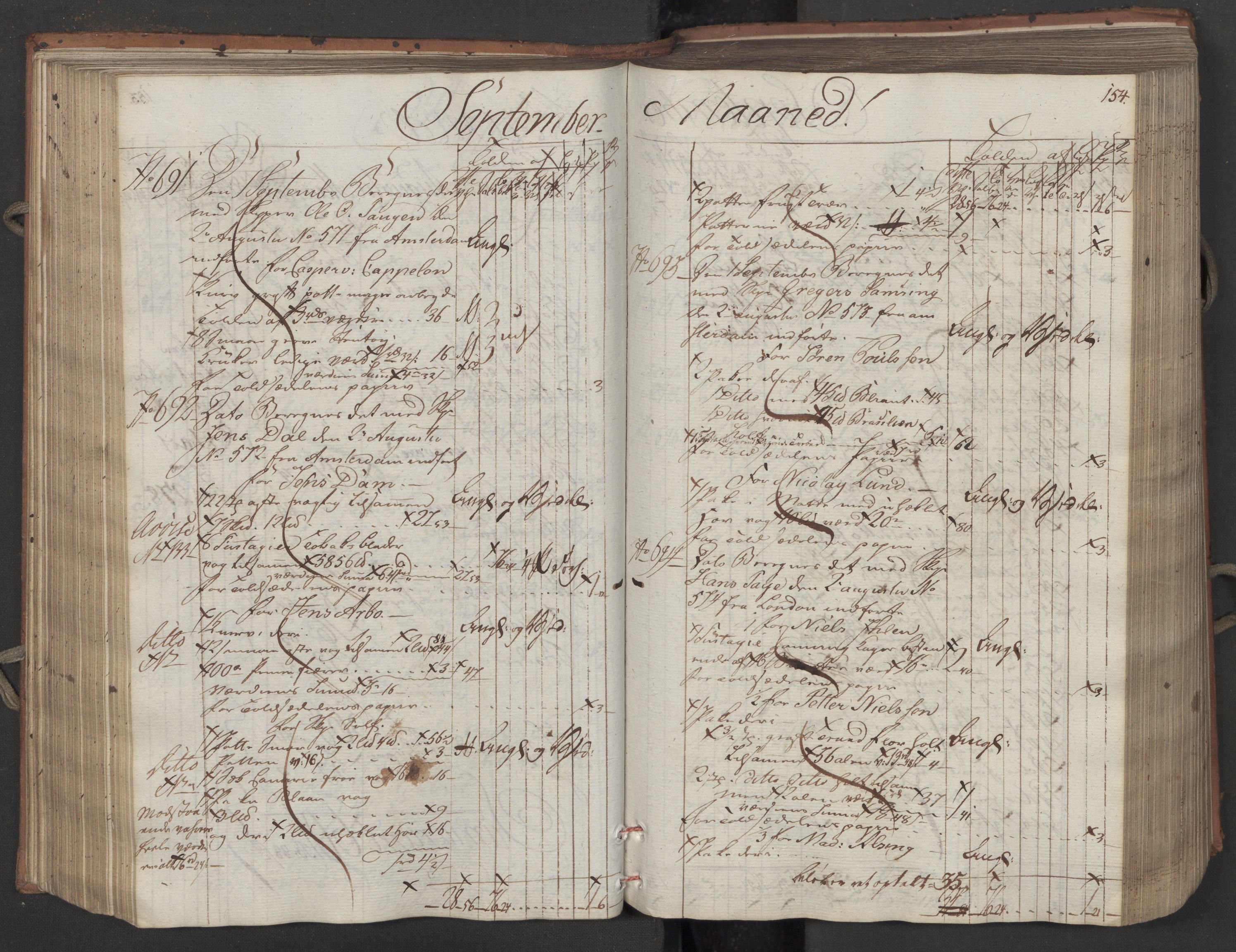 Generaltollkammeret, tollregnskaper, AV/RA-EA-5490/R08/L0158/0001: Tollregnskaper Drammen / Inngående tollbok, 1790, s. 154