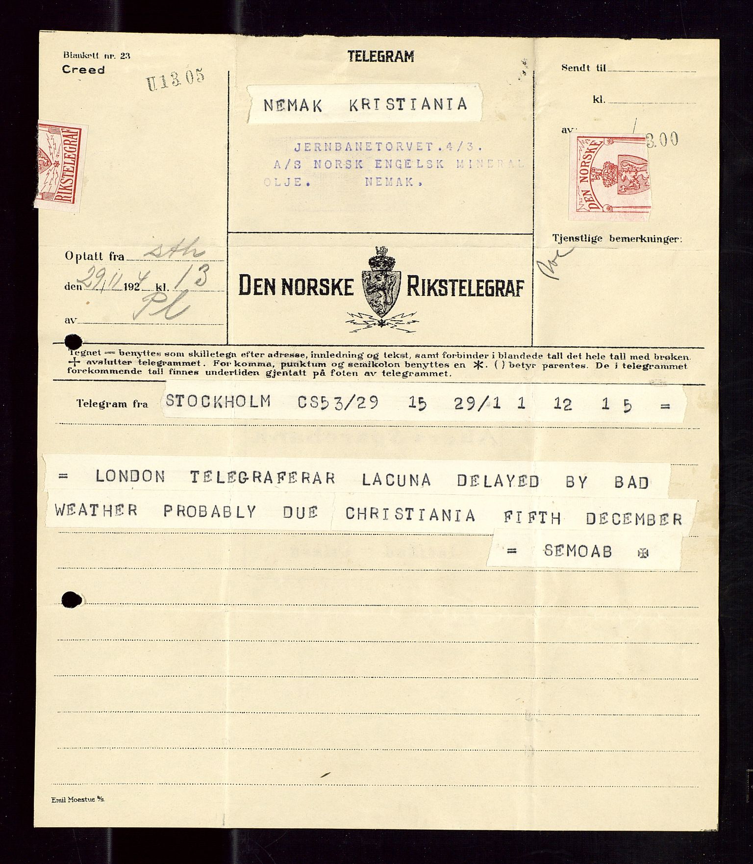 Pa 1521 - A/S Norske Shell, SAST/A-101915/E/Ea/Eaa/L0013: Sjefskorrespondanse, 1924, s. 189
