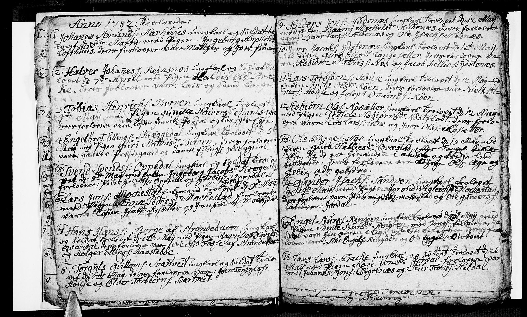 Ullensvang sokneprestembete, SAB/A-78701/H/Hab: Klokkerbok nr. A 1, 1779-1786, s. 6