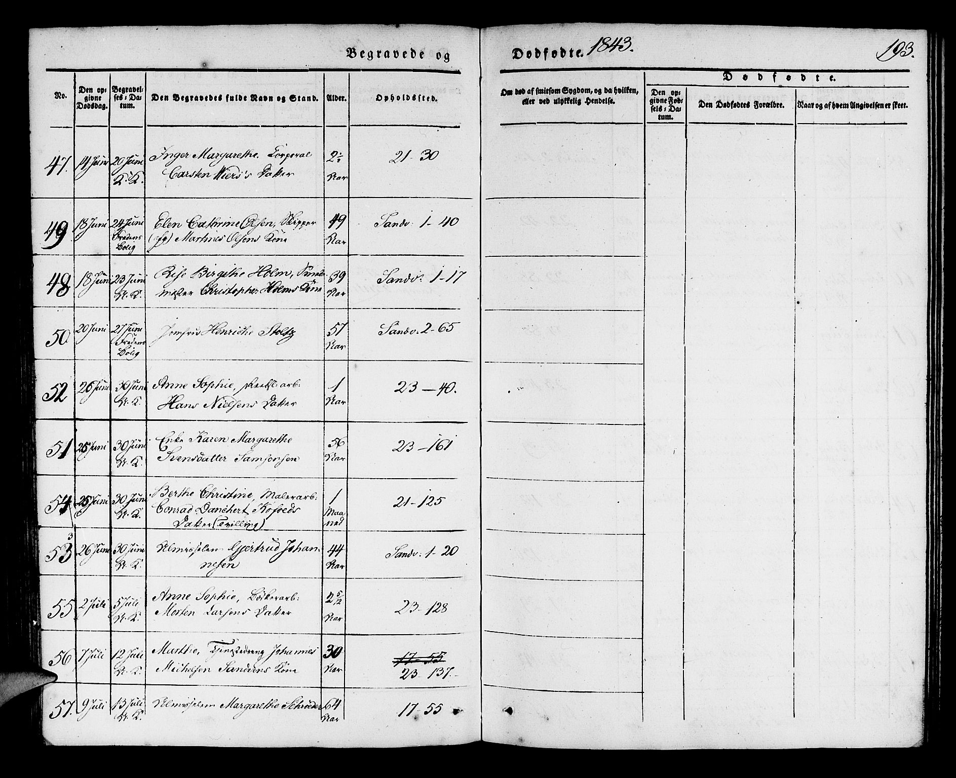 Korskirken sokneprestembete, AV/SAB-A-76101/H/Haa/L0043: Ministerialbok nr. E 1, 1834-1848, s. 193