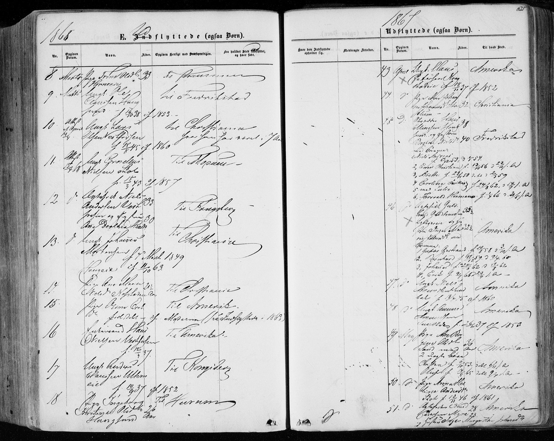 Eiker kirkebøker, AV/SAKO-A-4/F/Fa/L0016: Ministerialbok nr. I 16, 1860-1868, s. 625