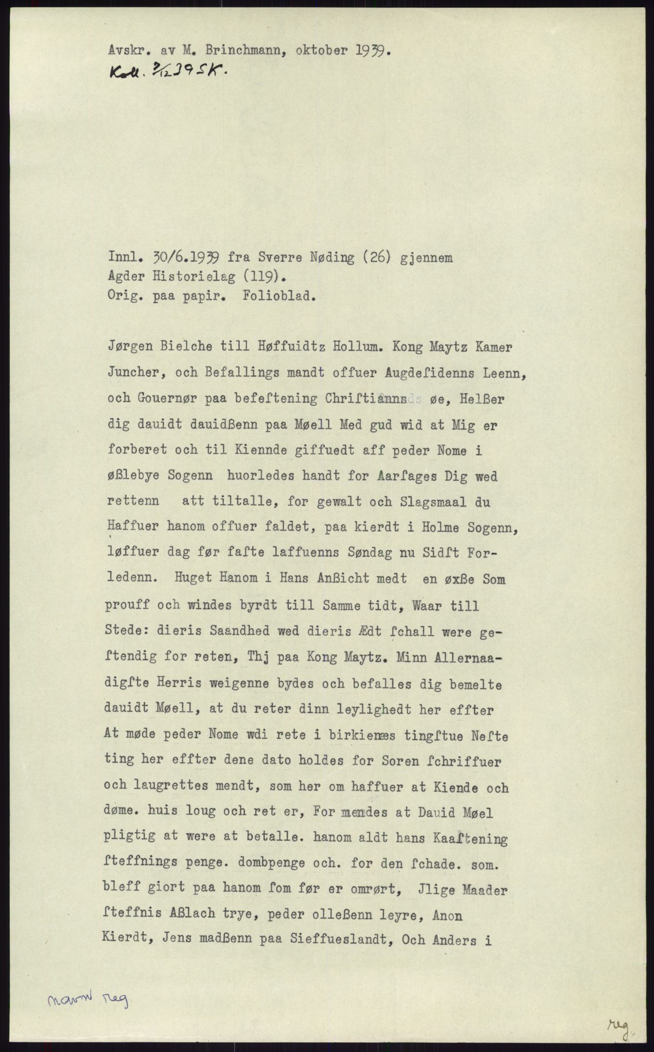 Samlinger til kildeutgivelse, Diplomavskriftsamlingen, AV/RA-EA-4053/H/Ha, s. 2175