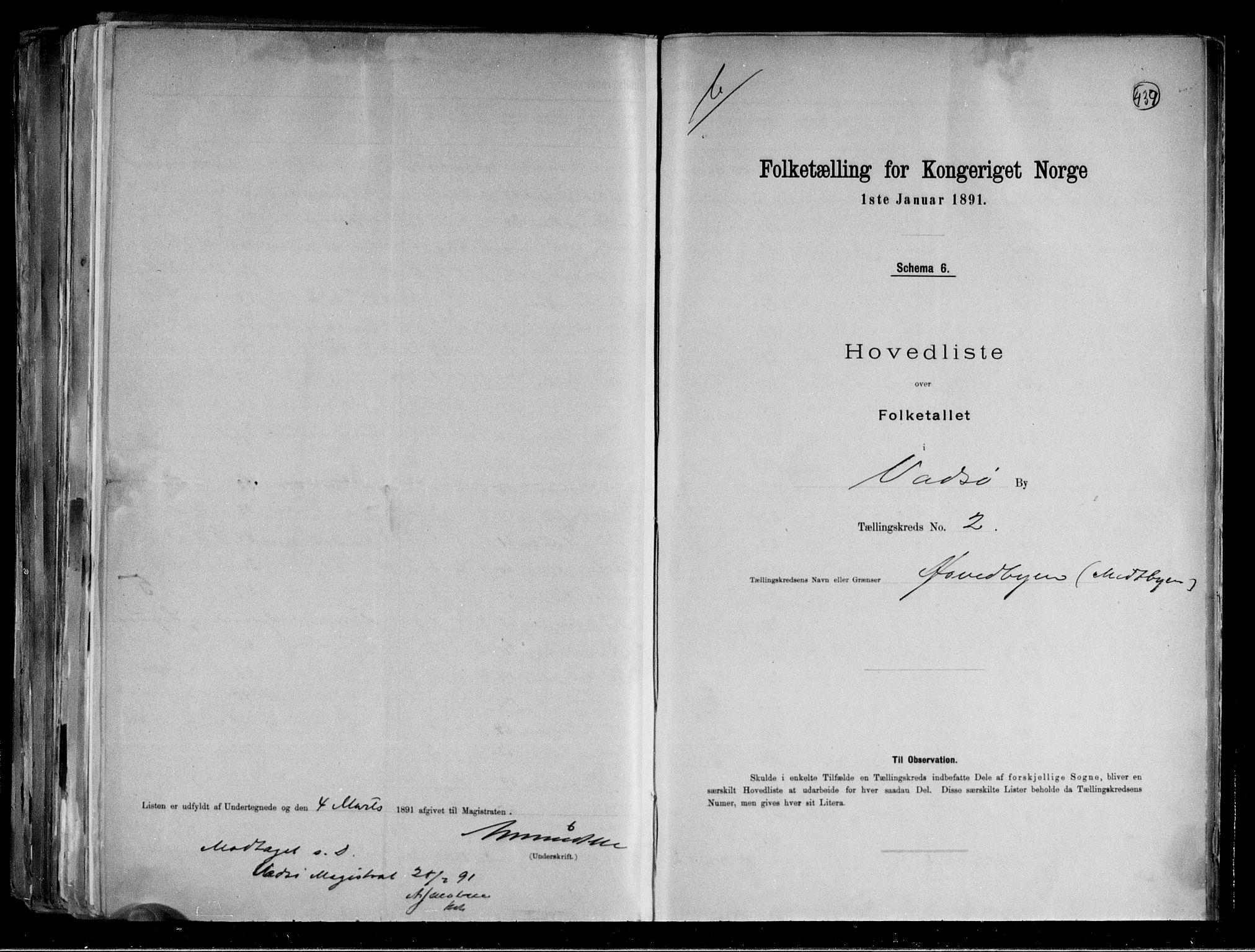 RA, Folketelling 1891 for 2003 Vadsø kjøpstad, 1891, s. 17