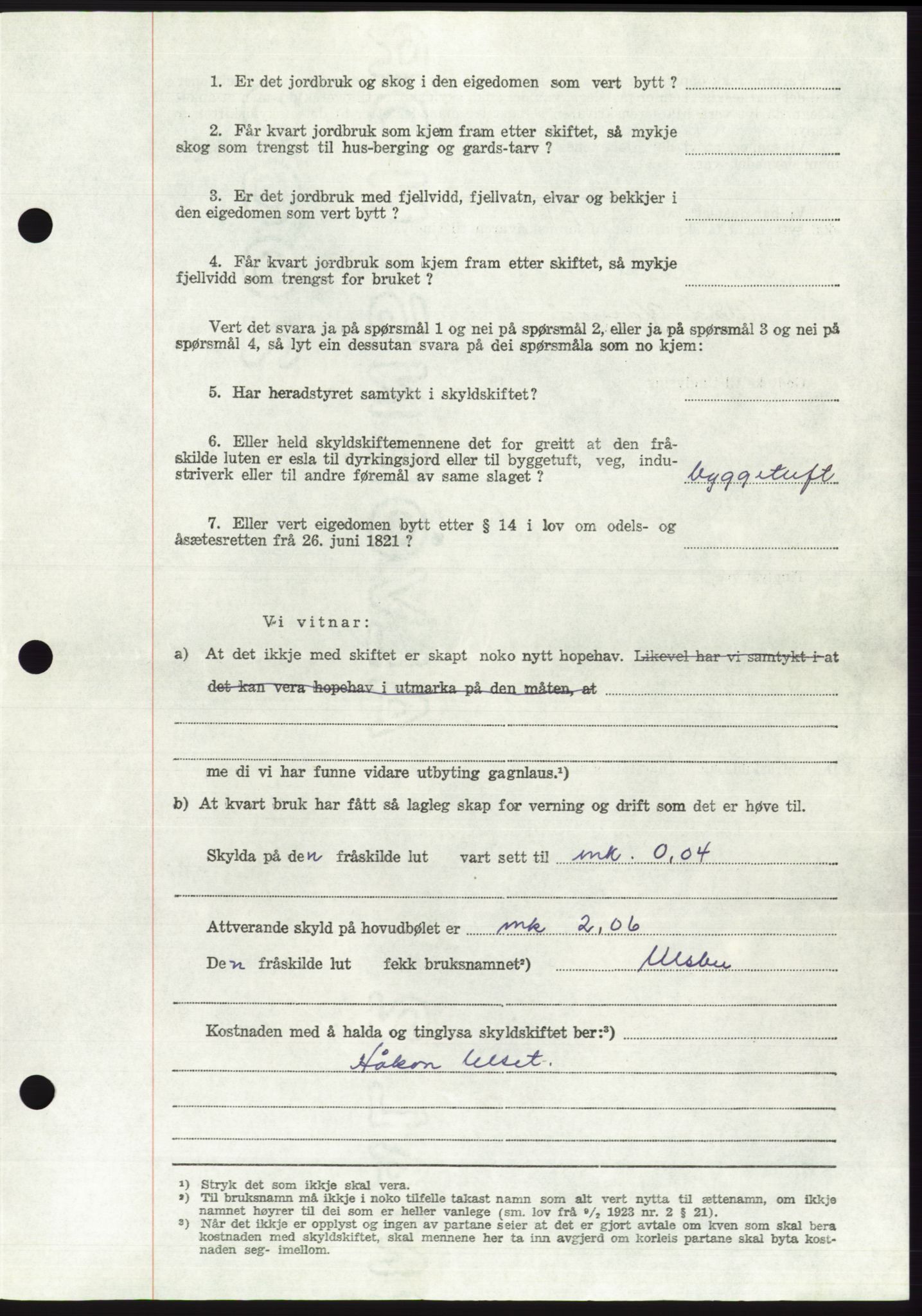Søre Sunnmøre sorenskriveri, AV/SAT-A-4122/1/2/2C/L0108: Pantebok nr. 34A, 1957-1958, Dagboknr: 3227/1957