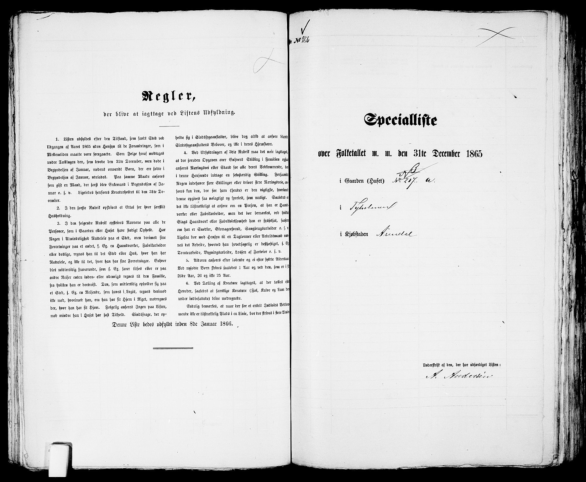 RA, Folketelling 1865 for 0903P Arendal prestegjeld, 1865, s. 519