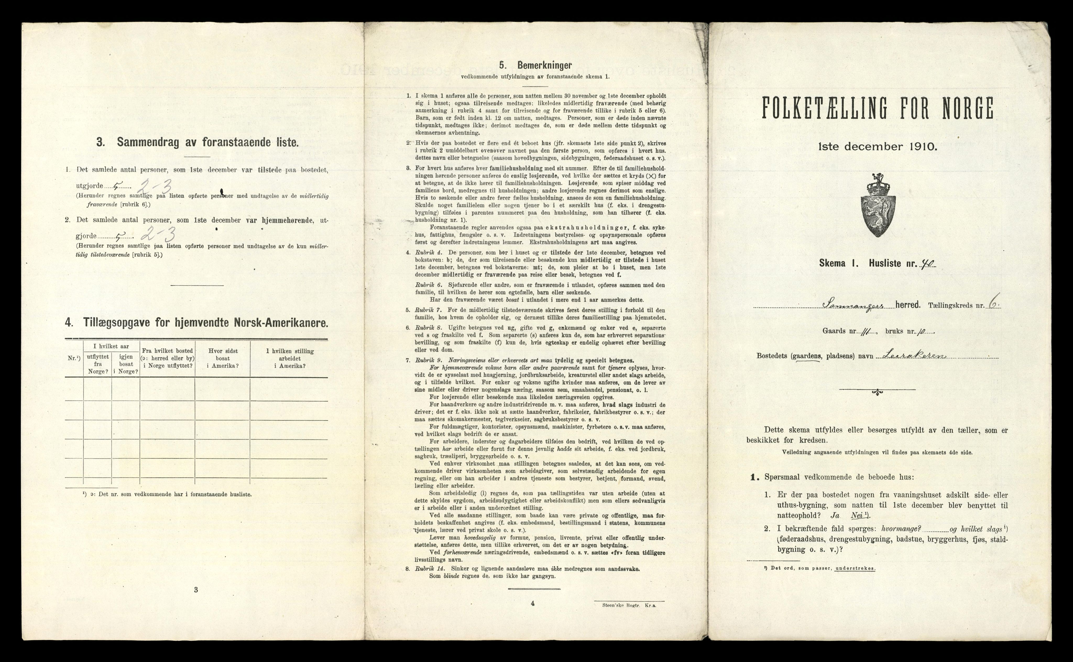 RA, Folketelling 1910 for 1242 Samnanger herred, 1910, s. 409