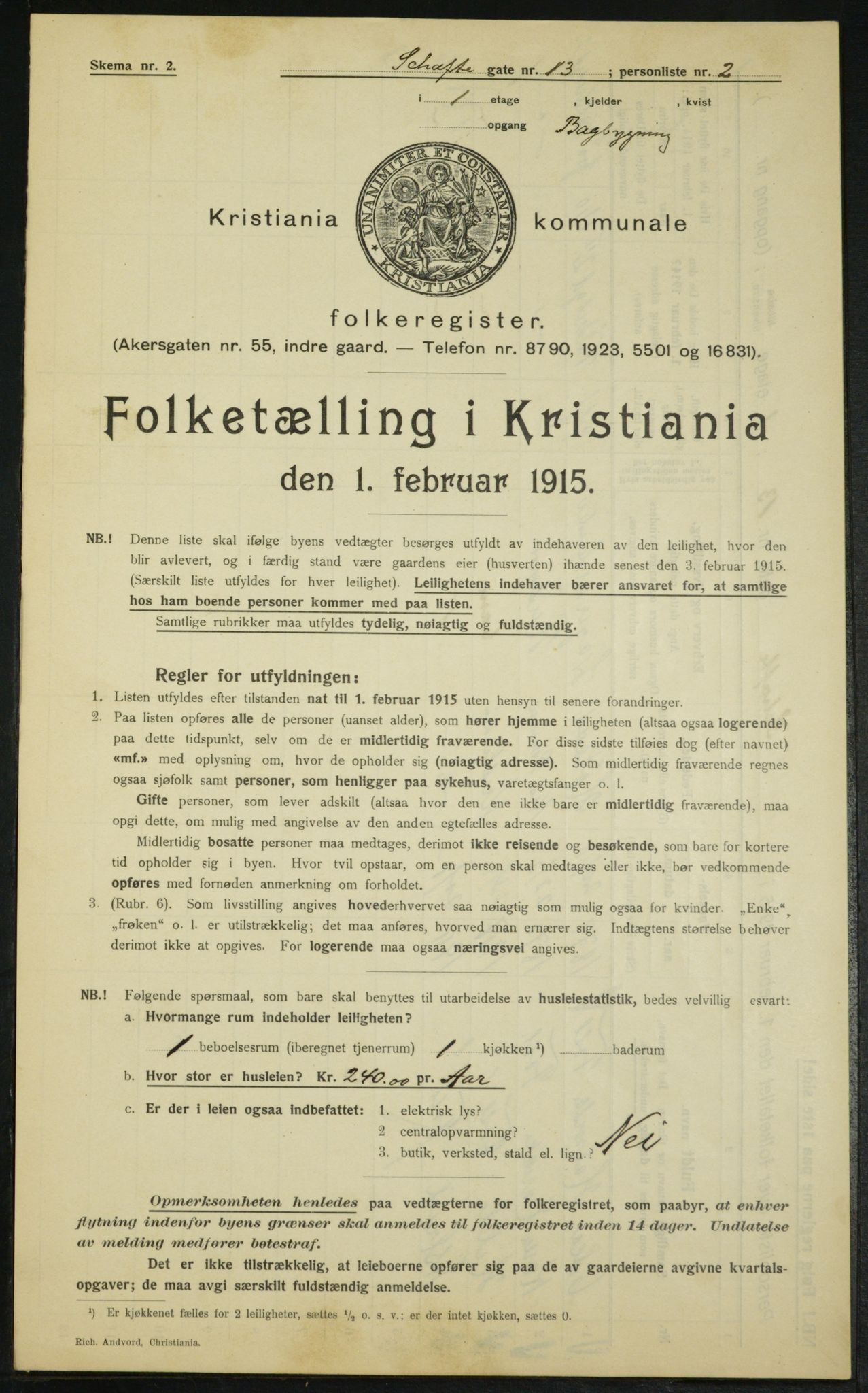 OBA, Kommunal folketelling 1.2.1915 for Kristiania, 1915, s. 89055