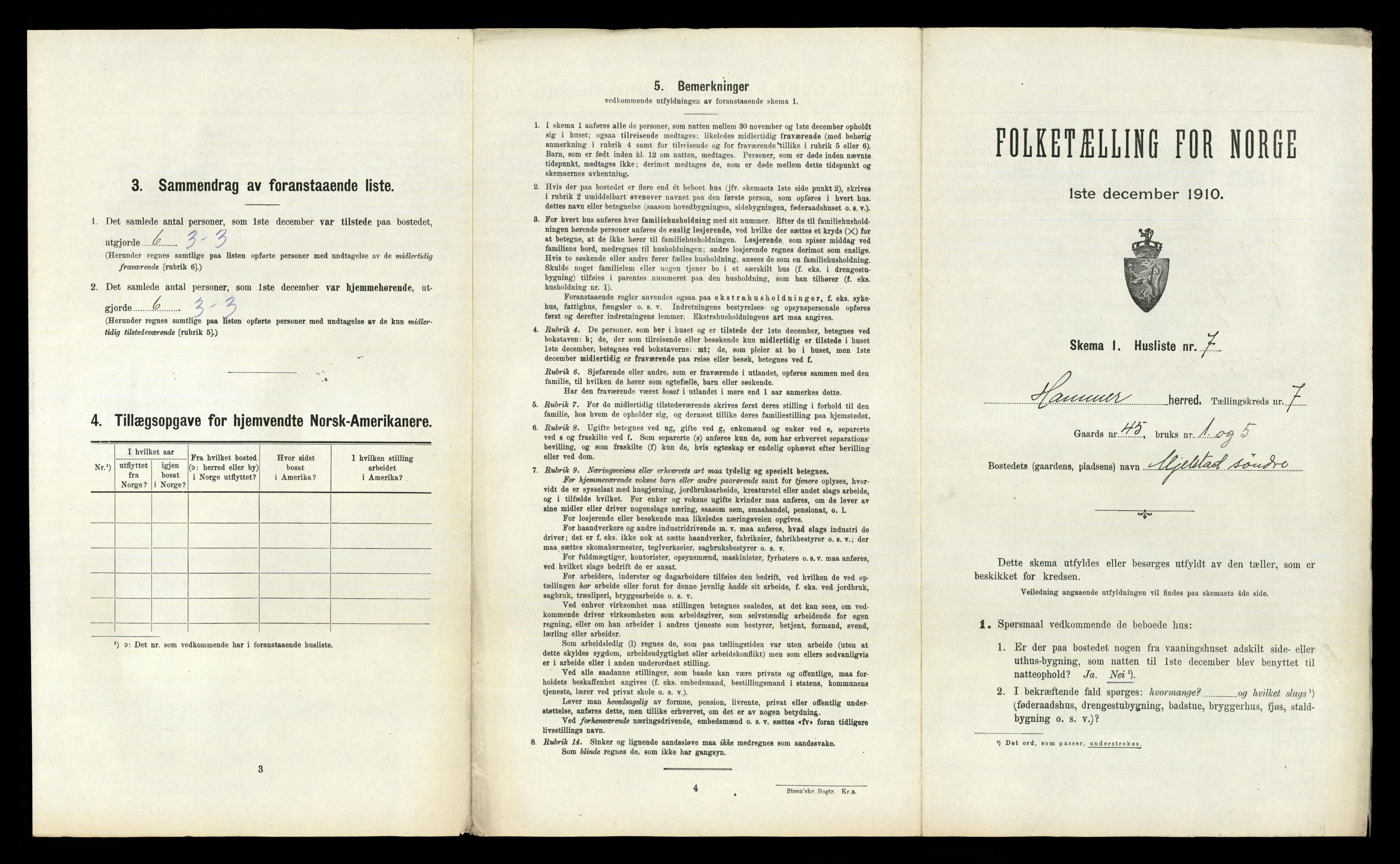 RA, Folketelling 1910 for 1254 Hamre herred, 1910, s. 450