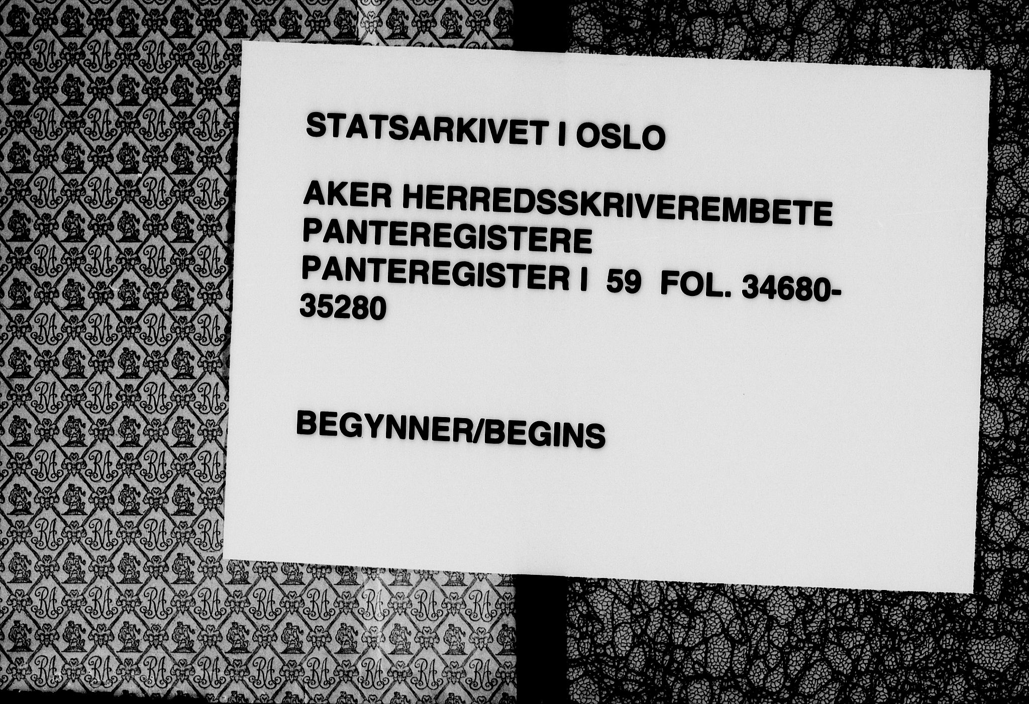Aker herredsskriveri, SAO/A-10896/G/Ga/Gab/Gaba/L0059: Panteregister nr. I 59, 1923-1950