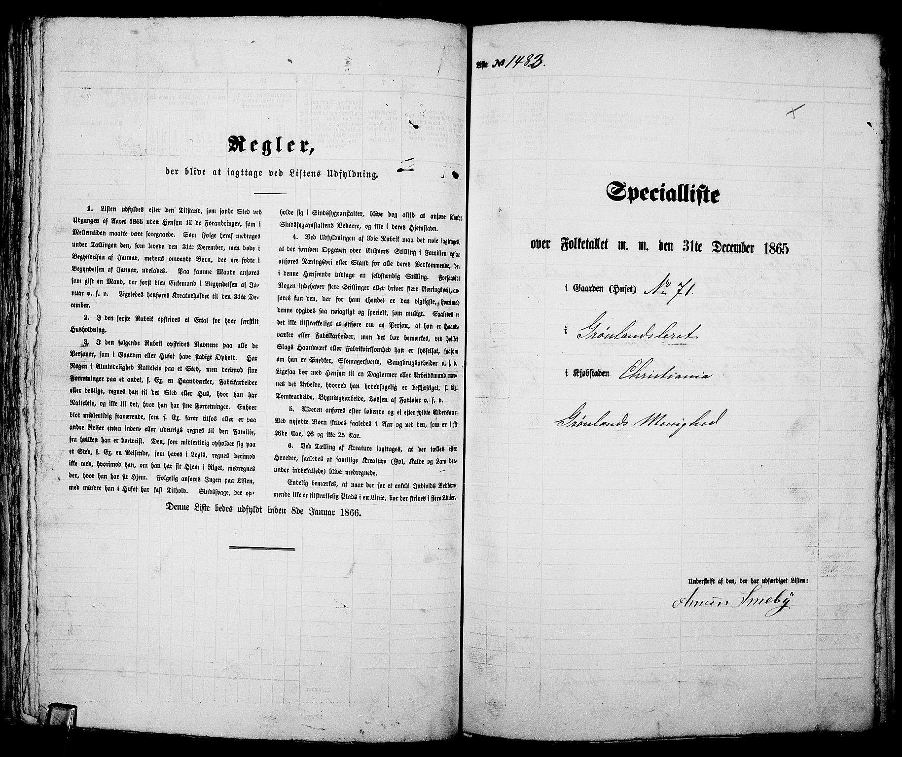 RA, Folketelling 1865 for 0301 Kristiania kjøpstad, 1865, s. 3367