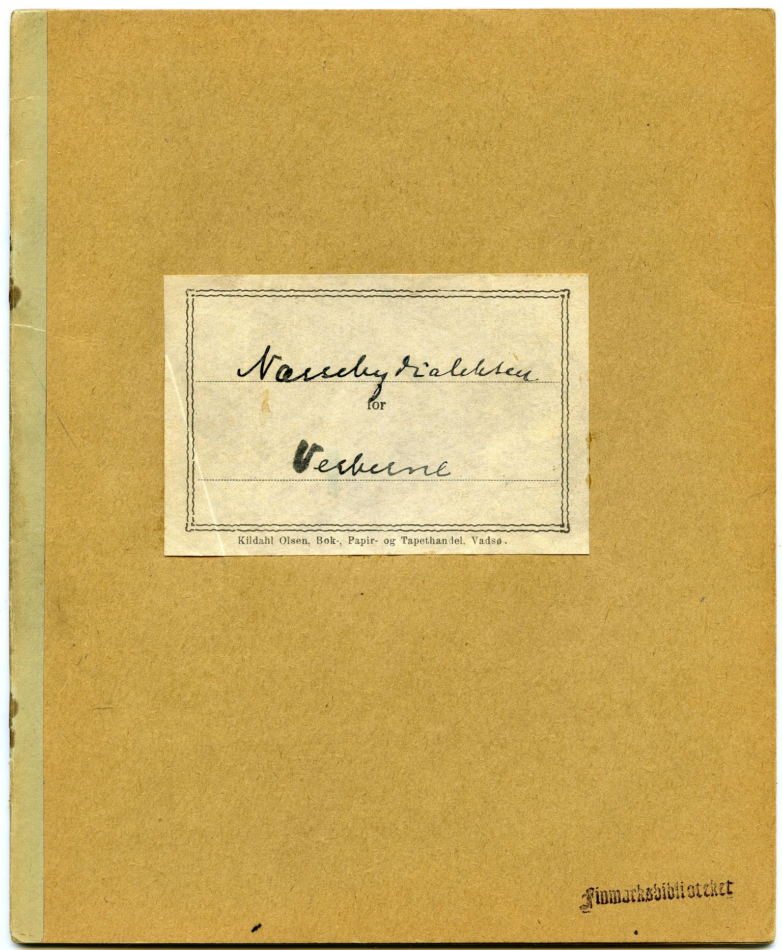 Johan Beronkas testamentariske gave, FMFB/A-1098/G/L0020: Notatbok om Nesseby–lappisk / Nesseby-dialekten (5 stykker), s. 2