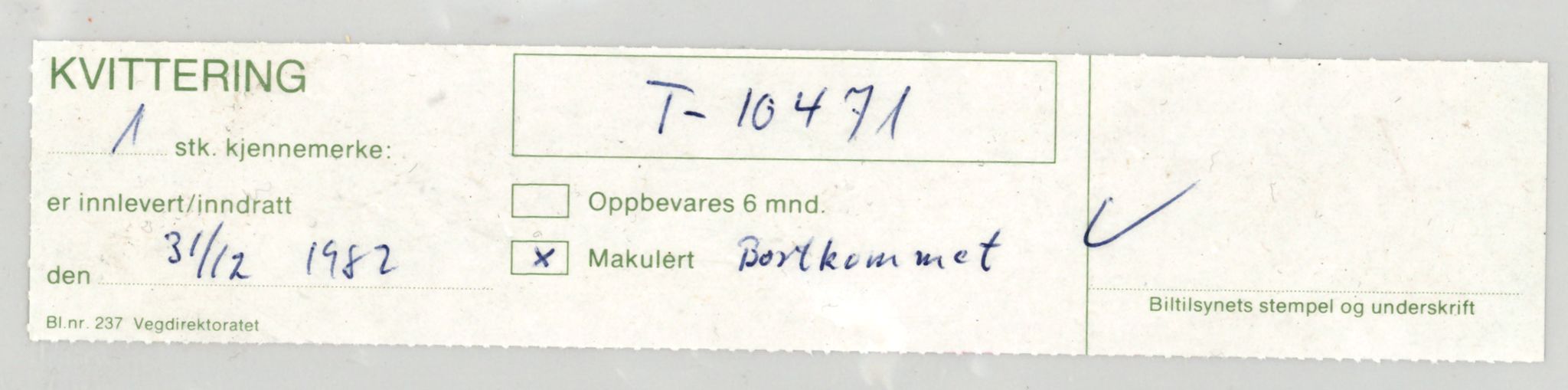 Møre og Romsdal vegkontor - Ålesund trafikkstasjon, SAT/A-4099/F/Fe/L0021: Registreringskort for kjøretøy T 10471 - T 10583, 1927-1998, s. 3
