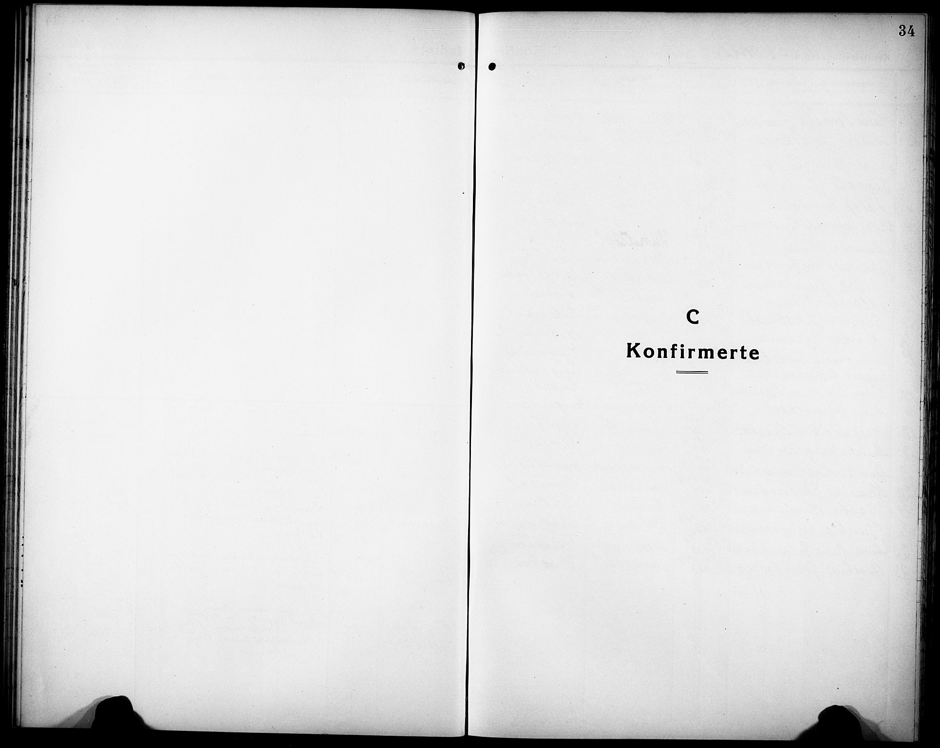 Herefoss sokneprestkontor, SAK/1111-0019/F/Fb/Fbb/L0004: Klokkerbok nr. B 4, 1917-1933, s. 34
