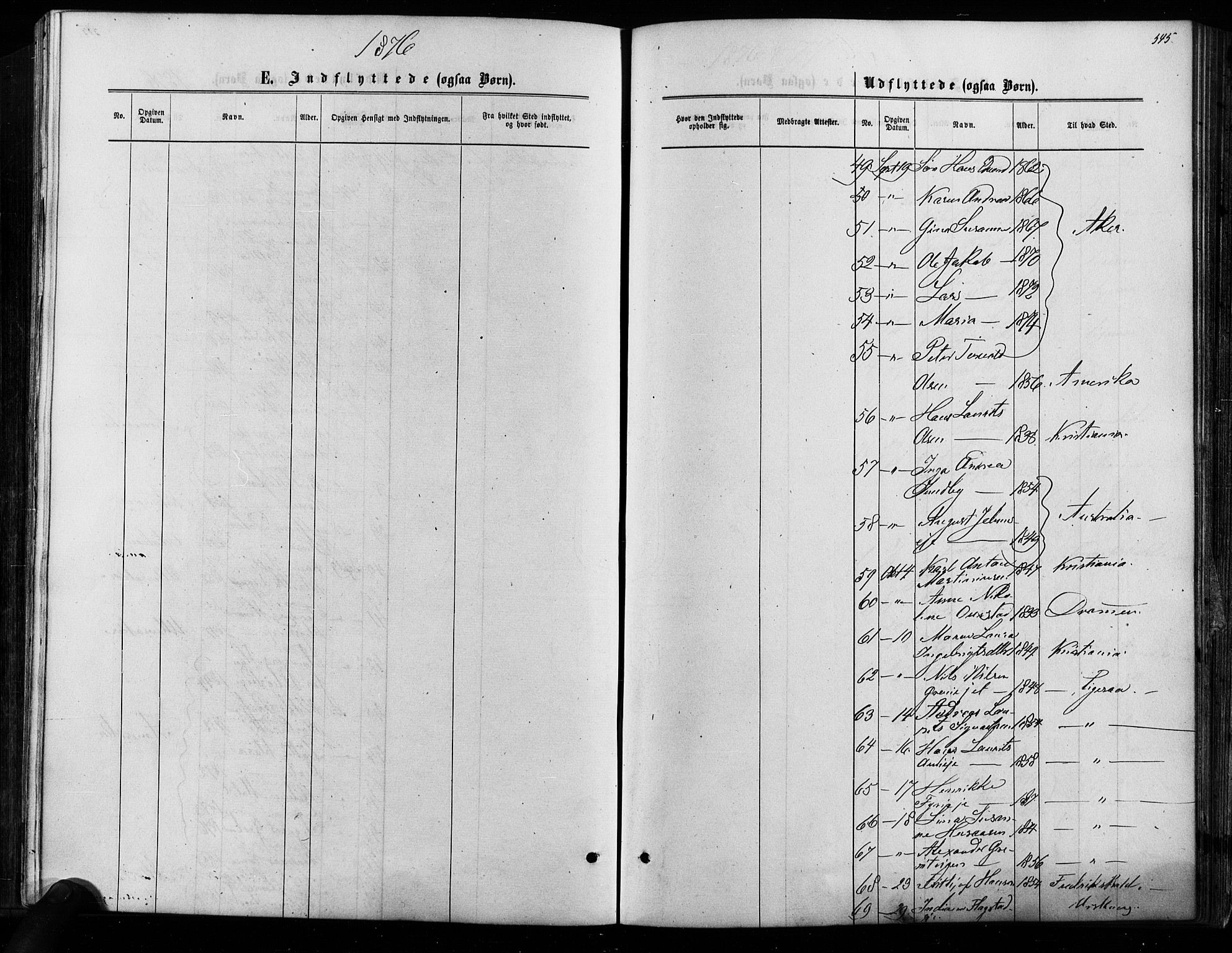 Nes prestekontor Kirkebøker, SAO/A-10410/F/Fa/L0009: Ministerialbok nr. I 9, 1875-1882, s. 545