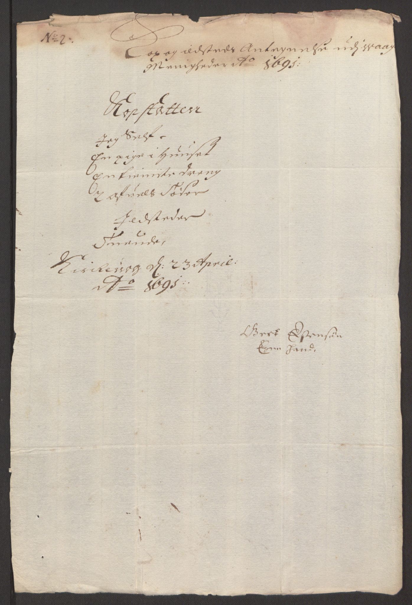 Rentekammeret inntil 1814, Reviderte regnskaper, Fogderegnskap, AV/RA-EA-4092/R67/L4675: Fogderegnskap Vesterålen, Andenes og Lofoten, 1691-1693, s. 77