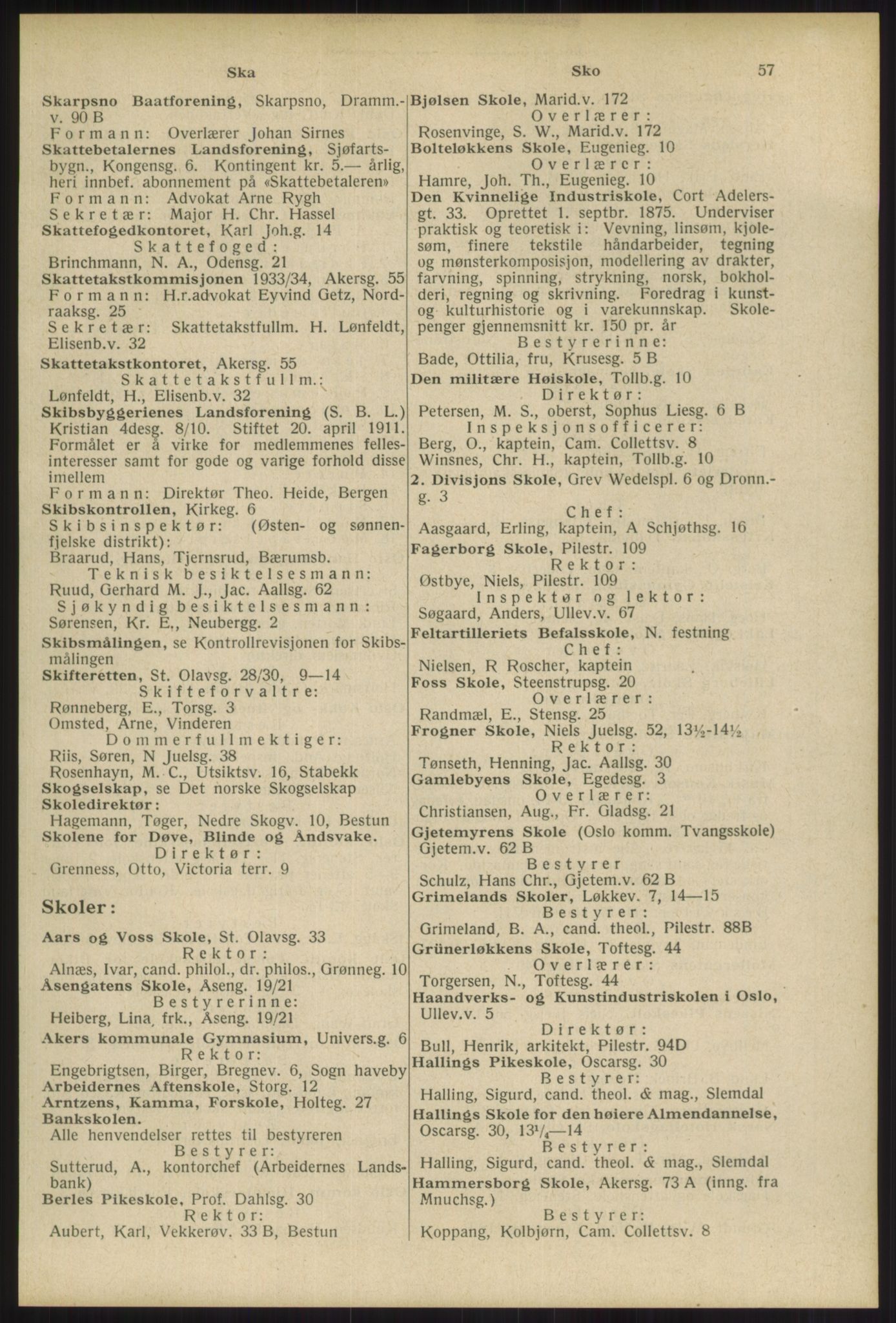 Kristiania/Oslo adressebok, PUBL/-, 1934, s. 57
