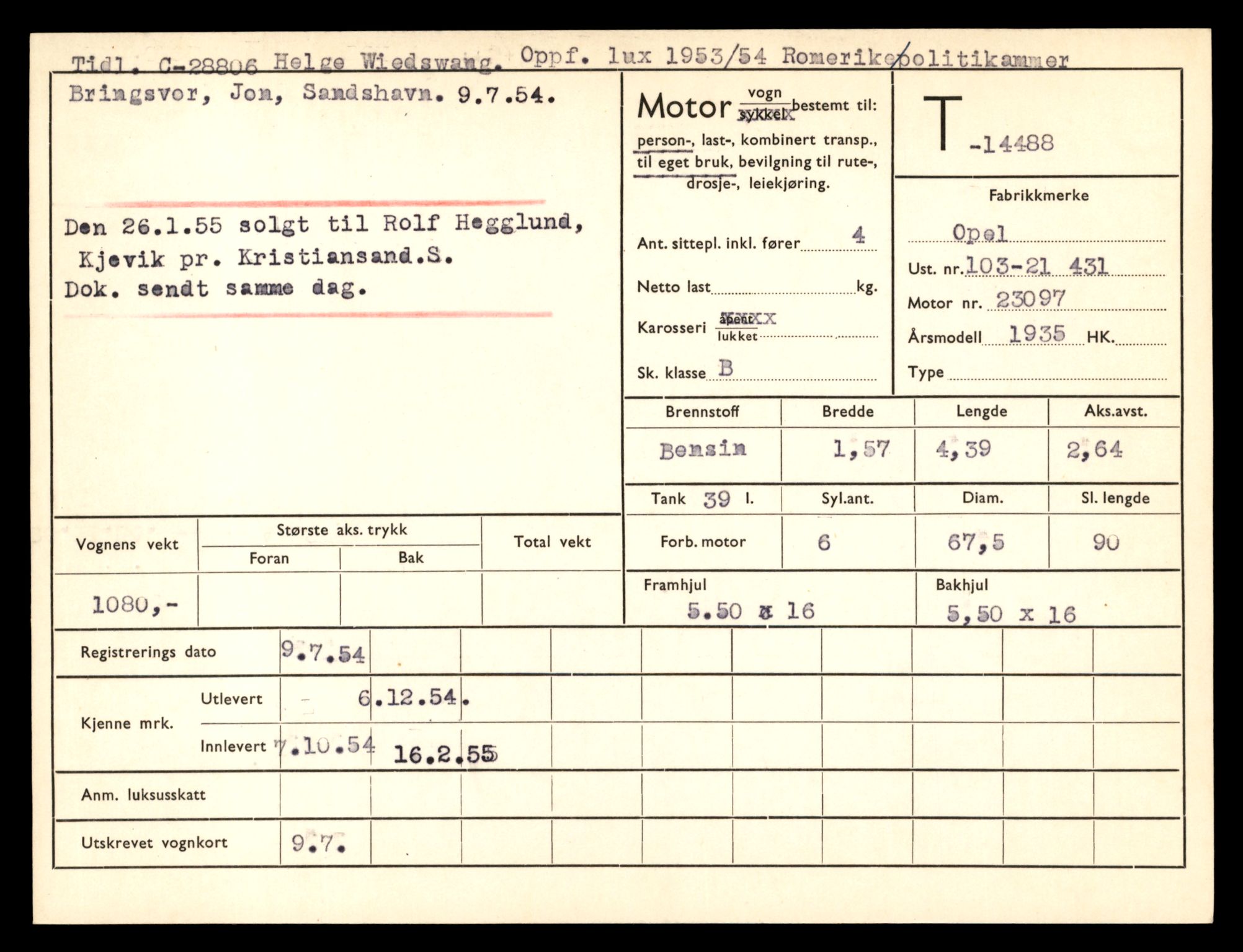 Møre og Romsdal vegkontor - Ålesund trafikkstasjon, AV/SAT-A-4099/F/Fe/L0046: Registreringskort for kjøretøy T 14445 - T 14579, 1927-1998