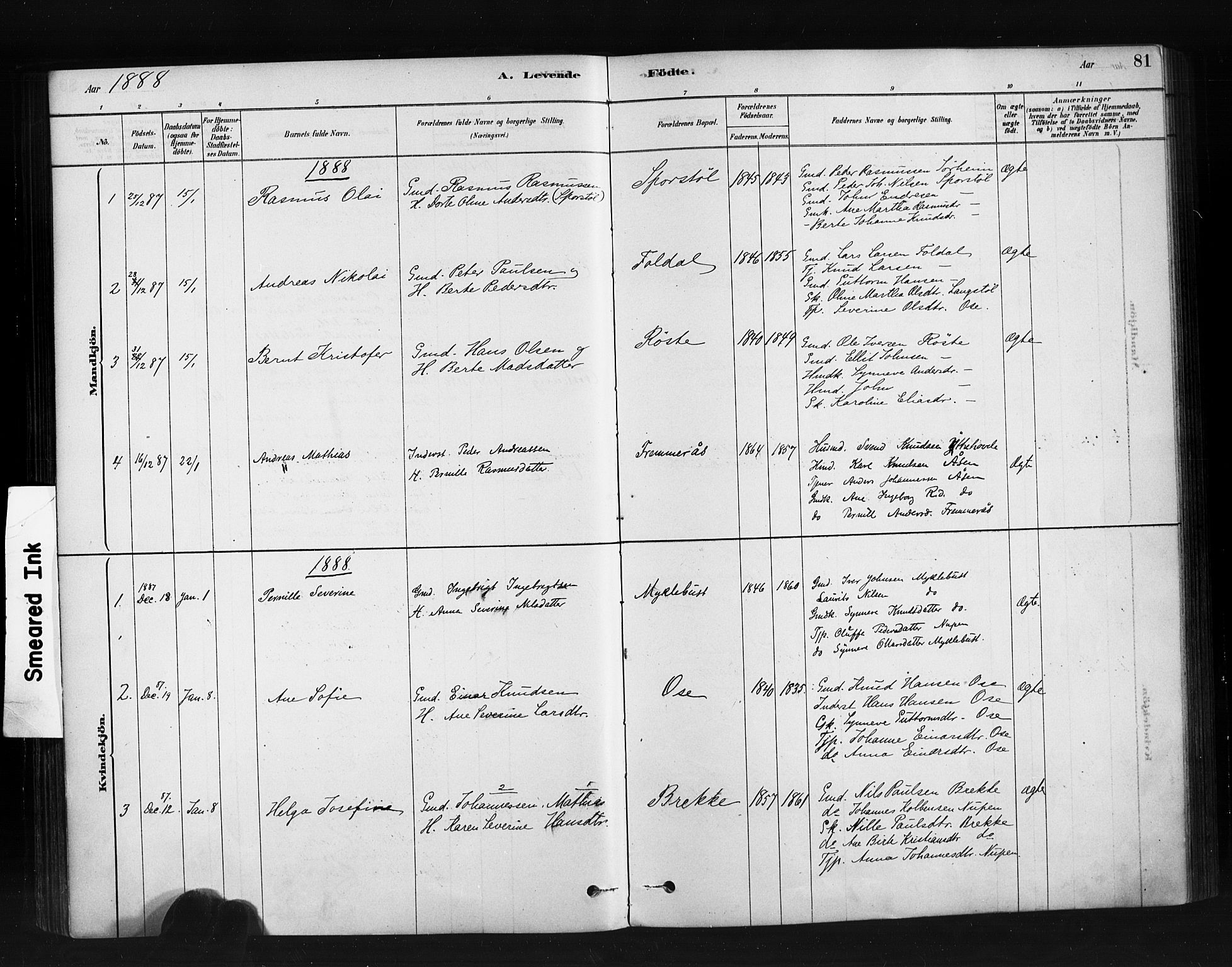 Ministerialprotokoller, klokkerbøker og fødselsregistre - Møre og Romsdal, SAT/A-1454/513/L0176: Ministerialbok nr. 513A03, 1877-1889, s. 81