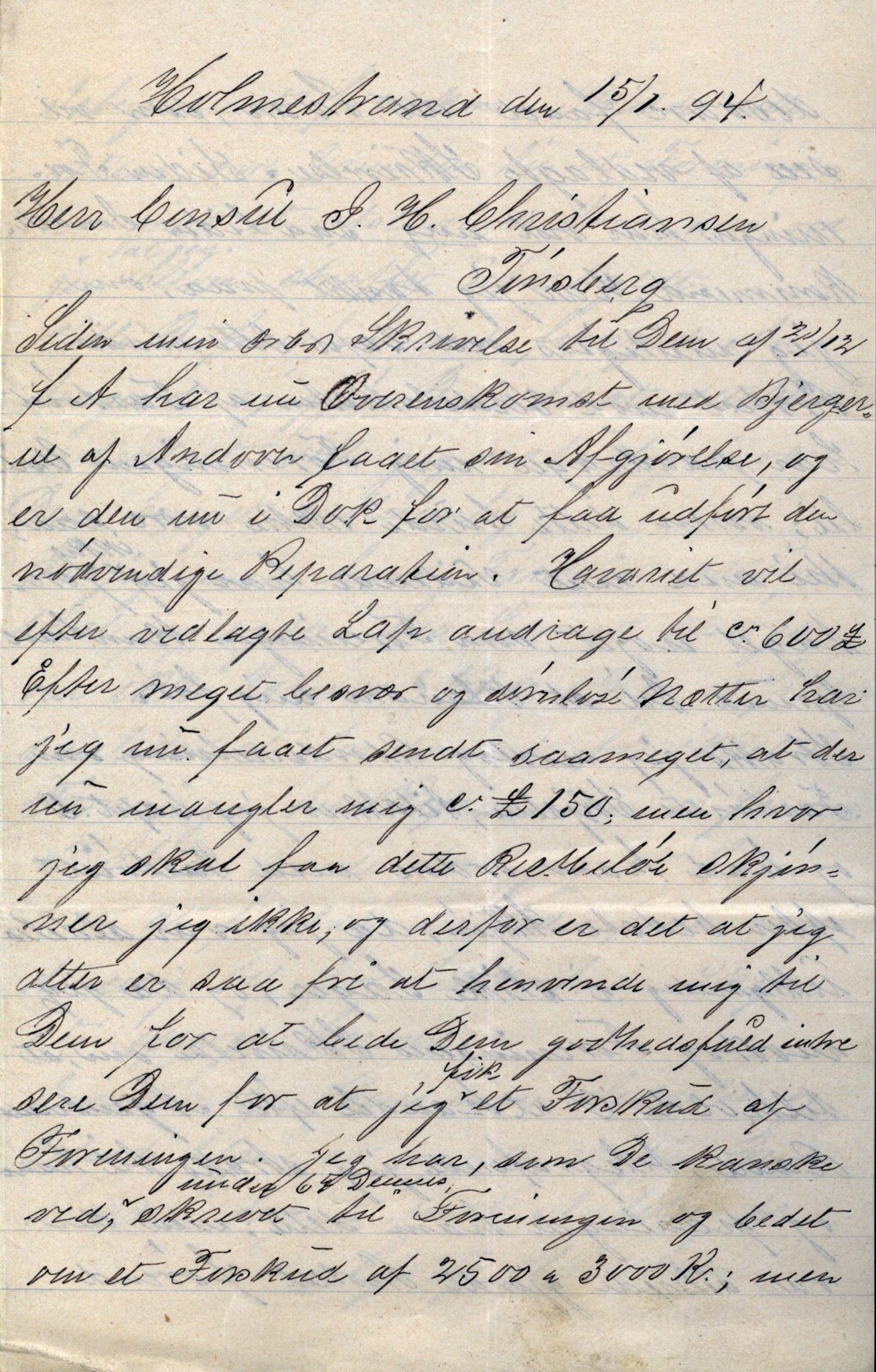 Pa 63 - Østlandske skibsassuranceforening, VEMU/A-1079/G/Ga/L0030/0001: Havaridokumenter / Leif, Korsvei, Margret, Mangerton, Mathilde, Island, Andover, 1893, s. 239