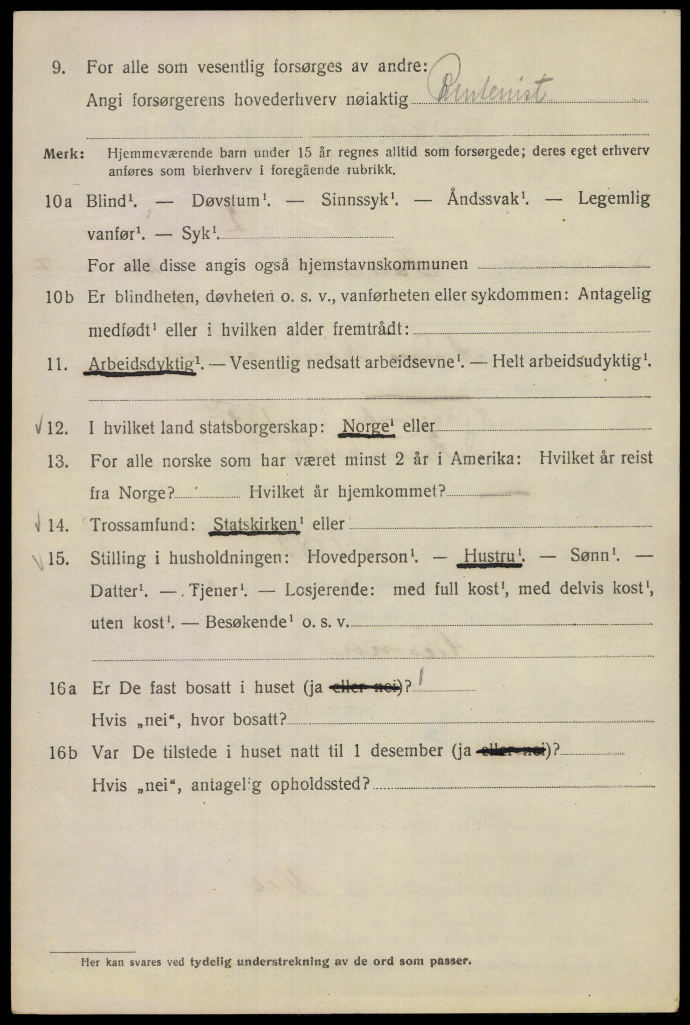 SAO, Folketelling 1920 for 0301 Kristiania kjøpstad, 1920, s. 232996