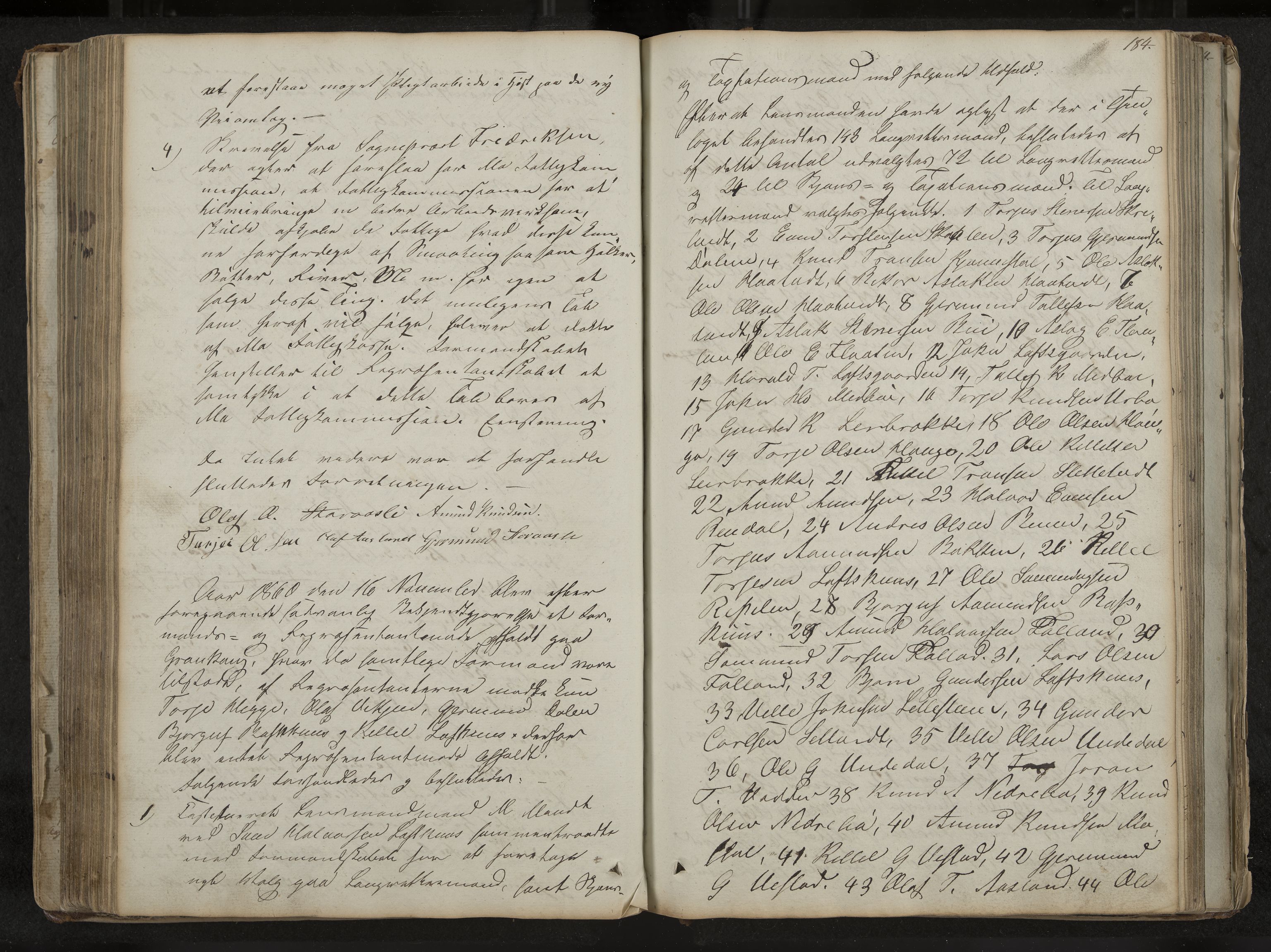 Mo formannskap og sentraladministrasjon, IKAK/0832021/A/L0001: Møtebok Mo og Skafså, 1837-1882, s. 184