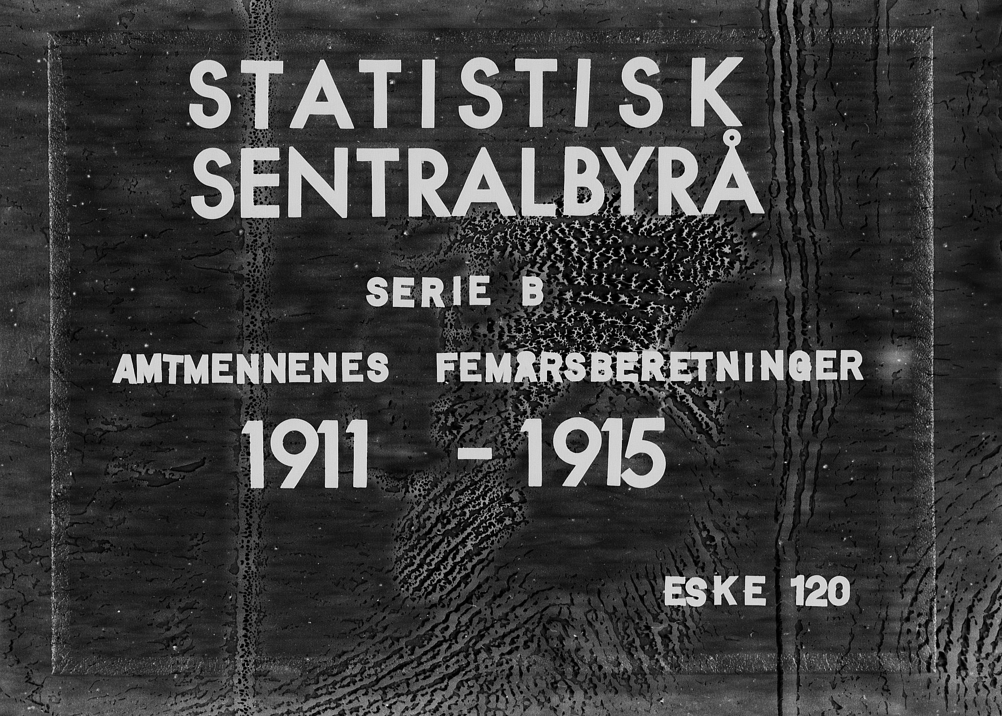 Statistisk sentralbyrå, Næringsøkonomiske emner, Generelt - Amtmennenes femårsberetninger, AV/RA-S-2233/F/Fa/L0120: --, 1911-1915, s. 1