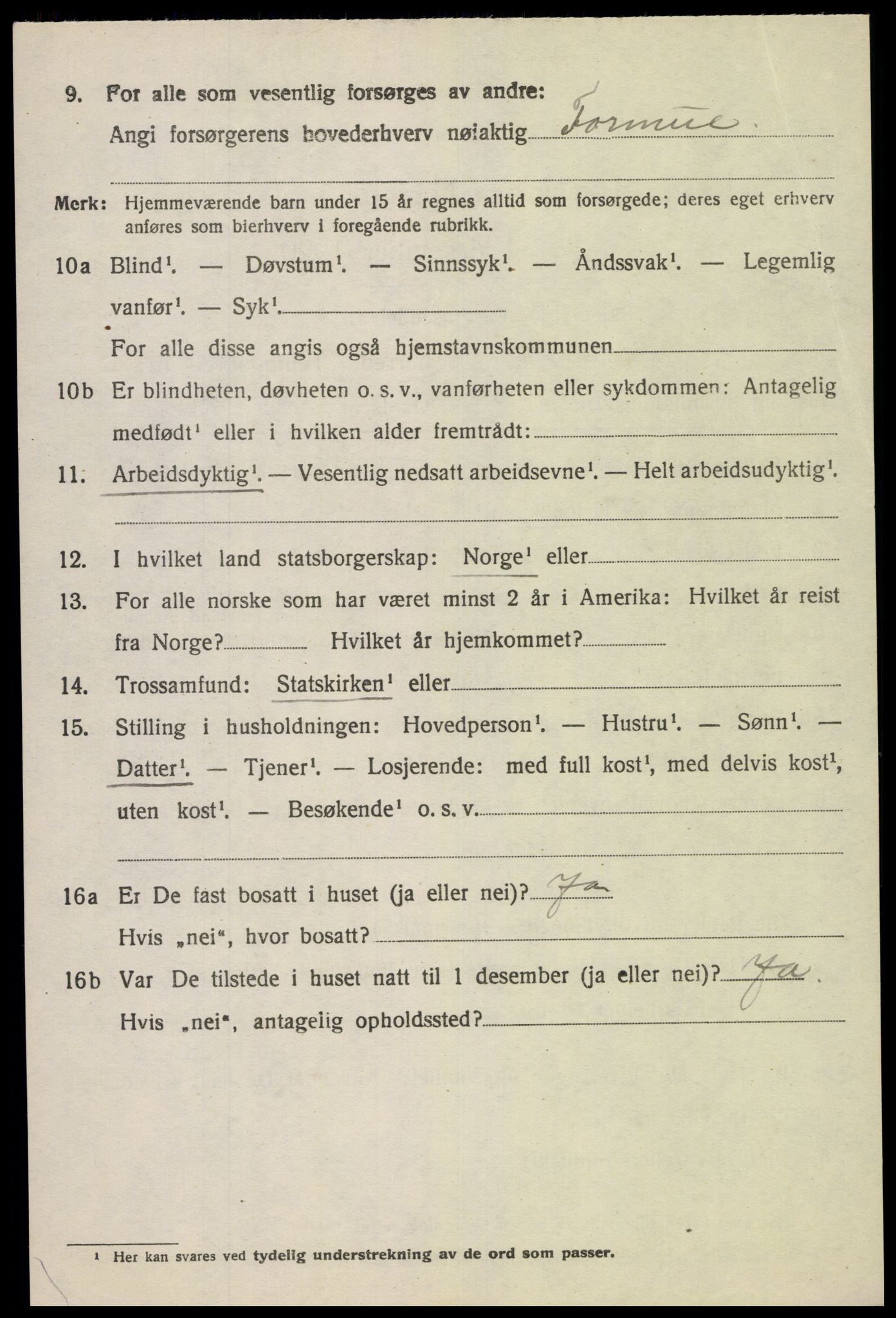 SAK, Folketelling 1920 for 1042 Hidra herred, 1920, s. 4095